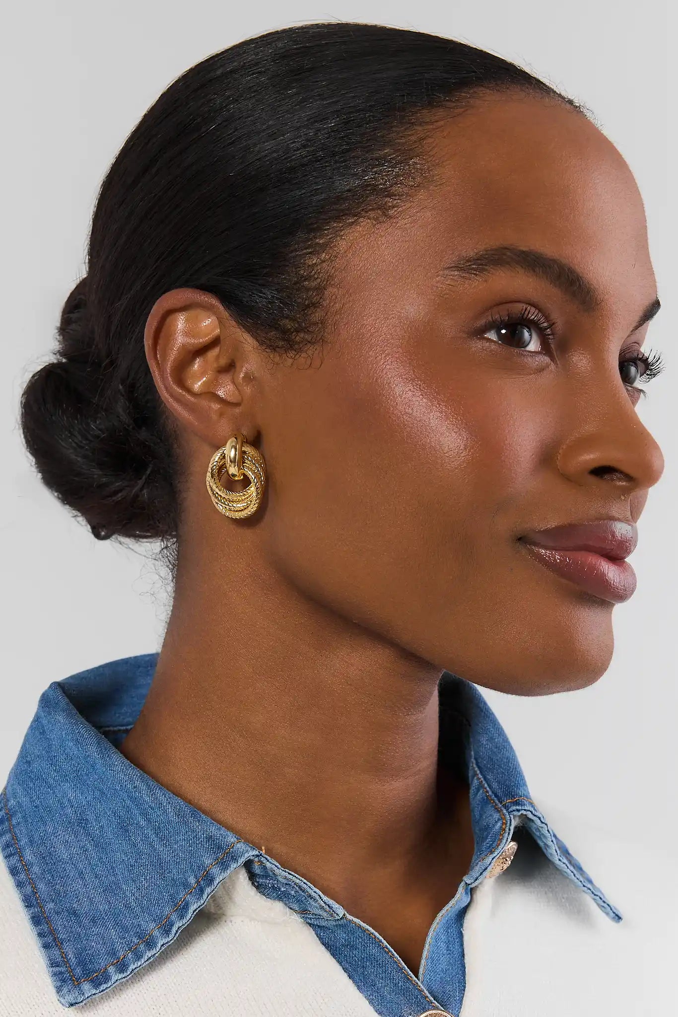 Gold Looped Drop Earrings