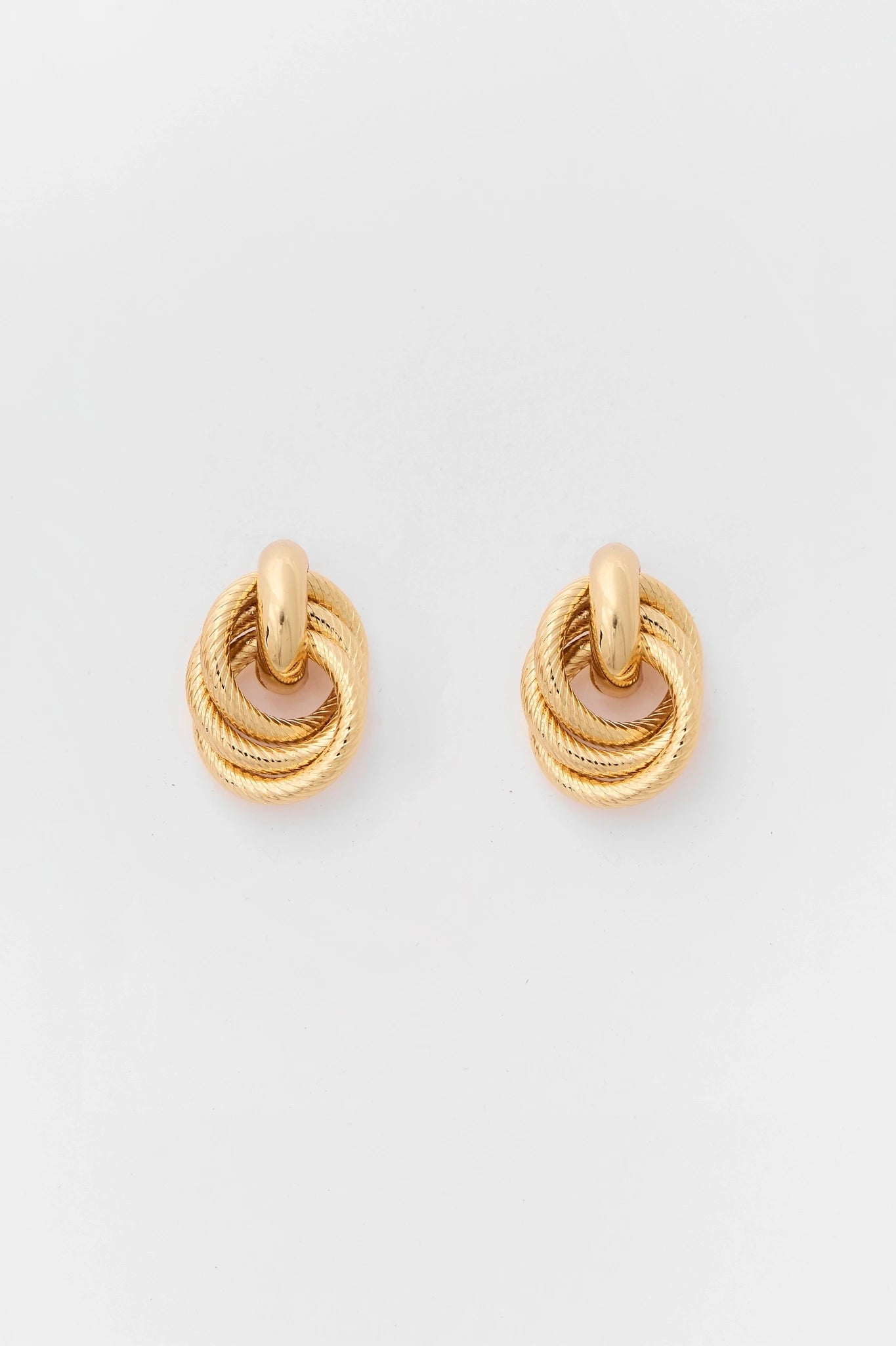 Gold Looped Drop Earrings