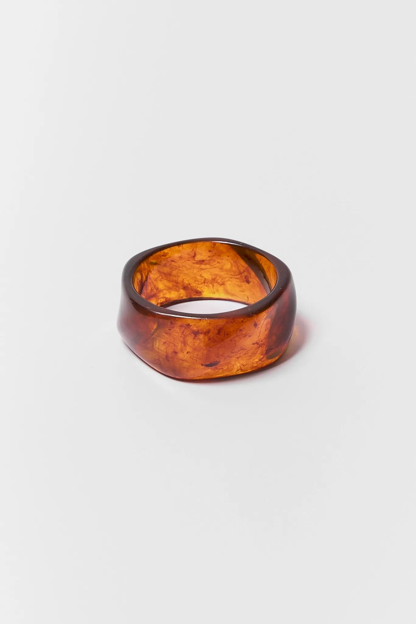 Brown Marbled Acrylic Bangle