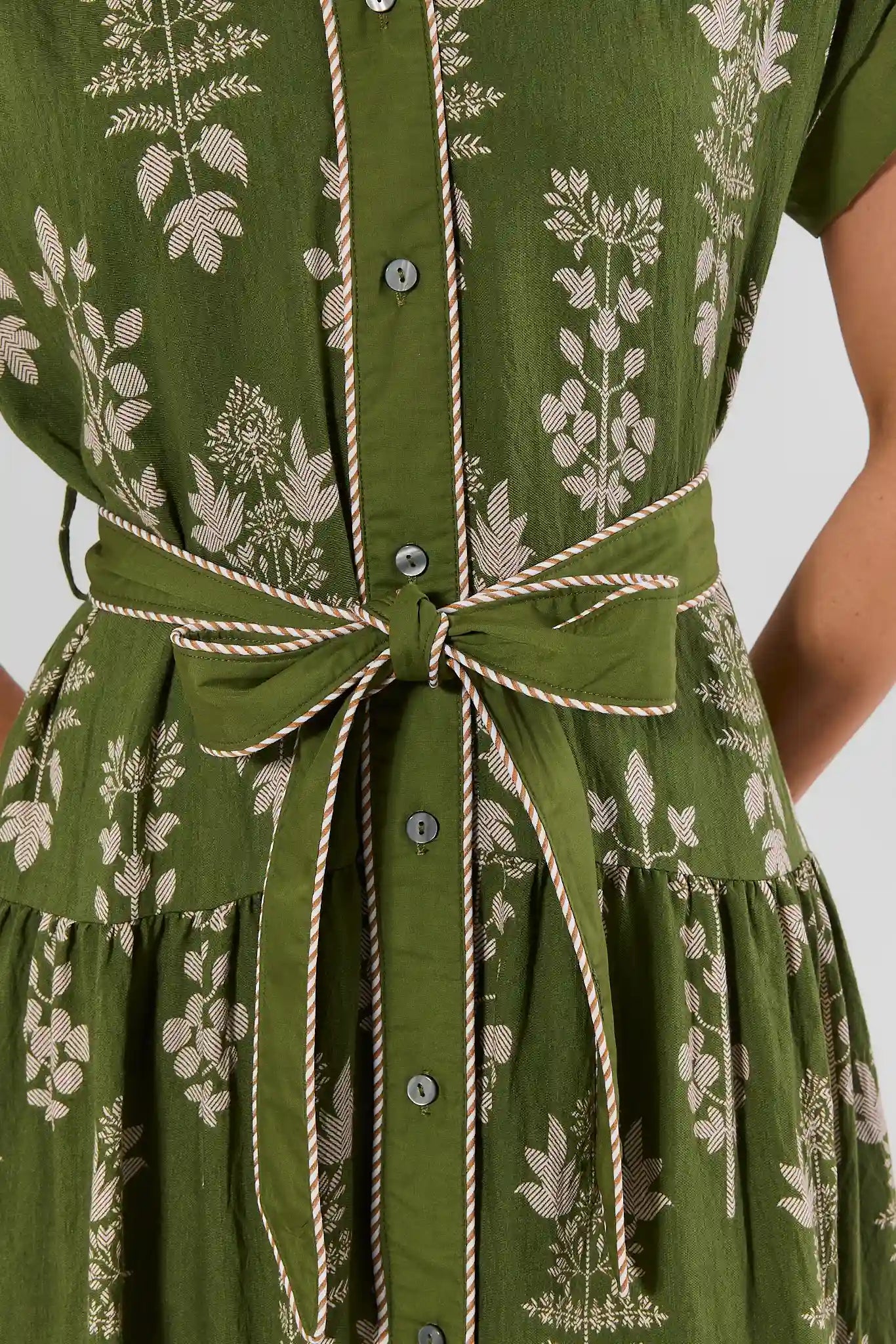 Cleo Green Printed Midi Dress