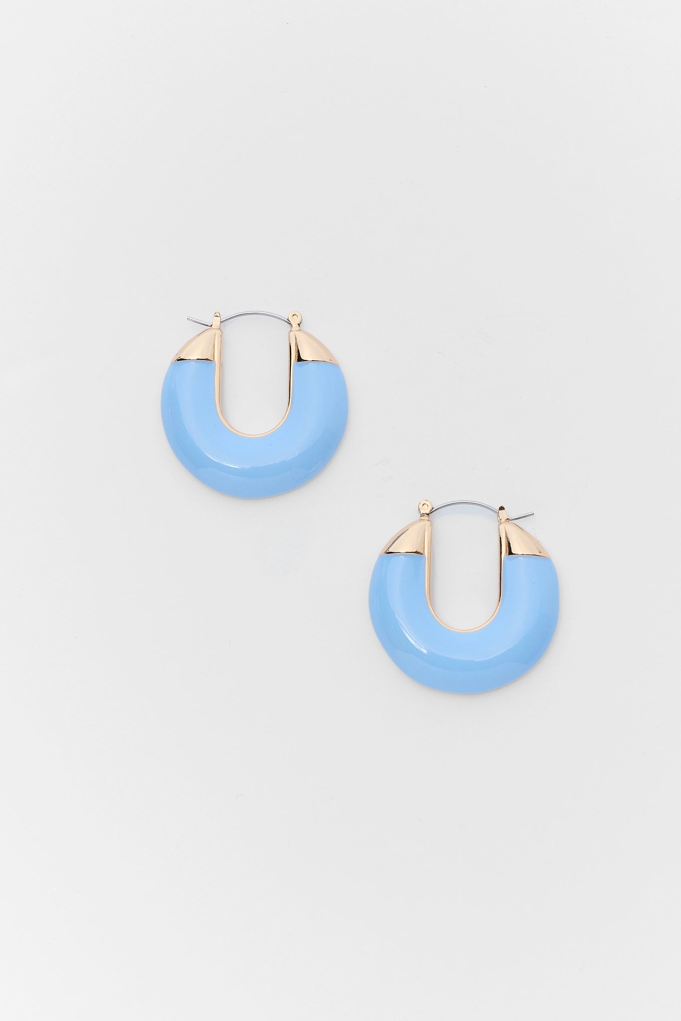 Light Blue Hoop Earrings