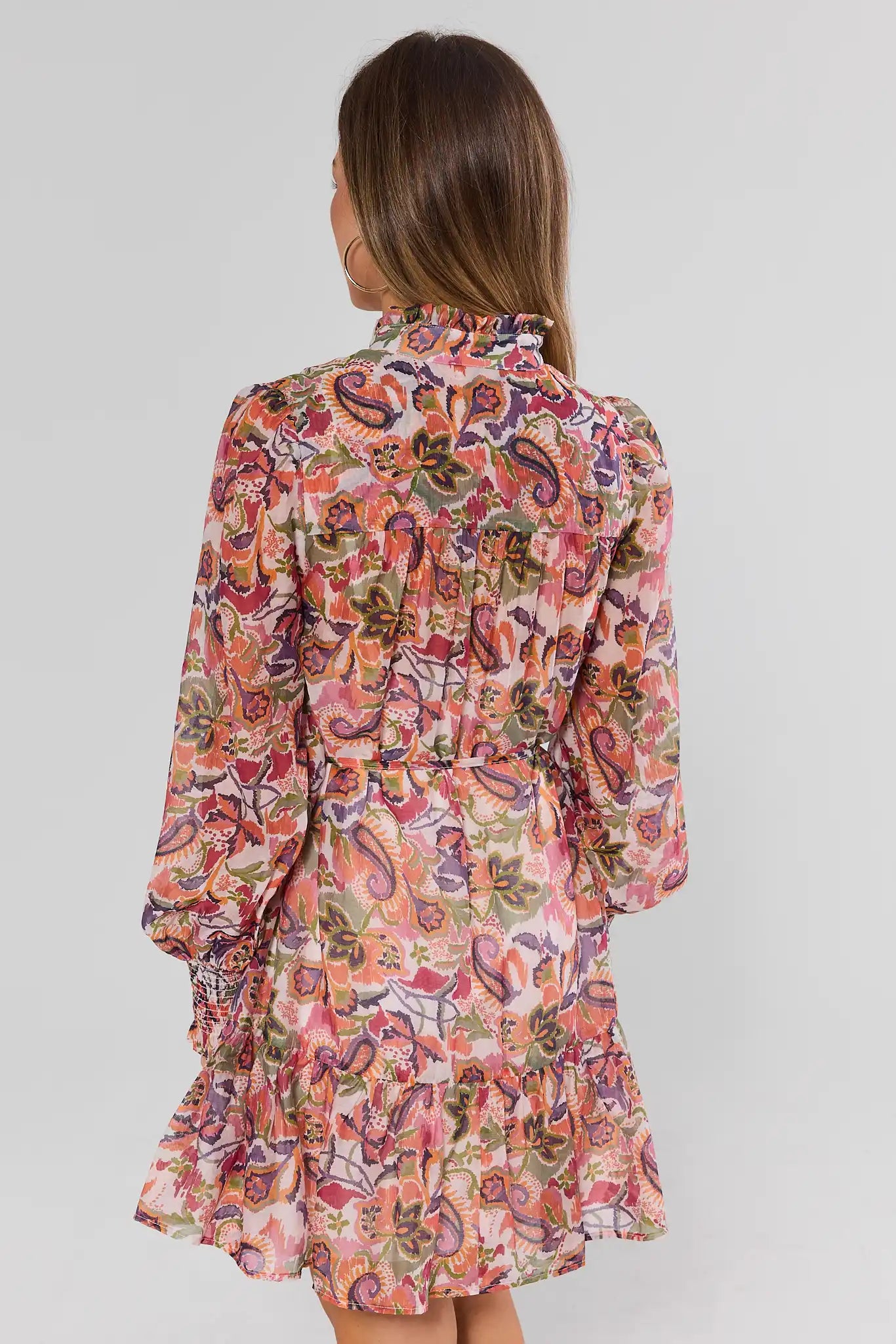 Multi Paisley Print Short Dress