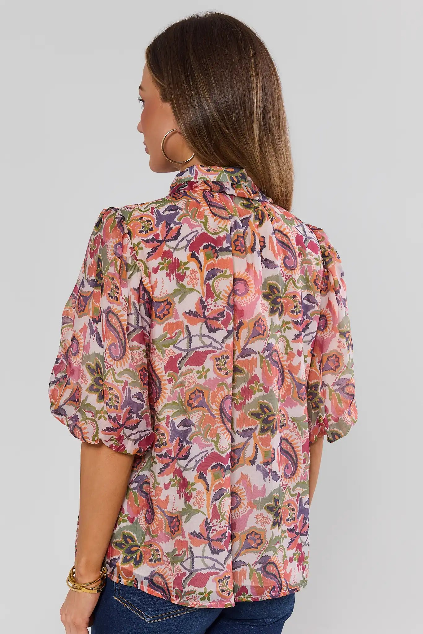 Multi Paisley Print Top