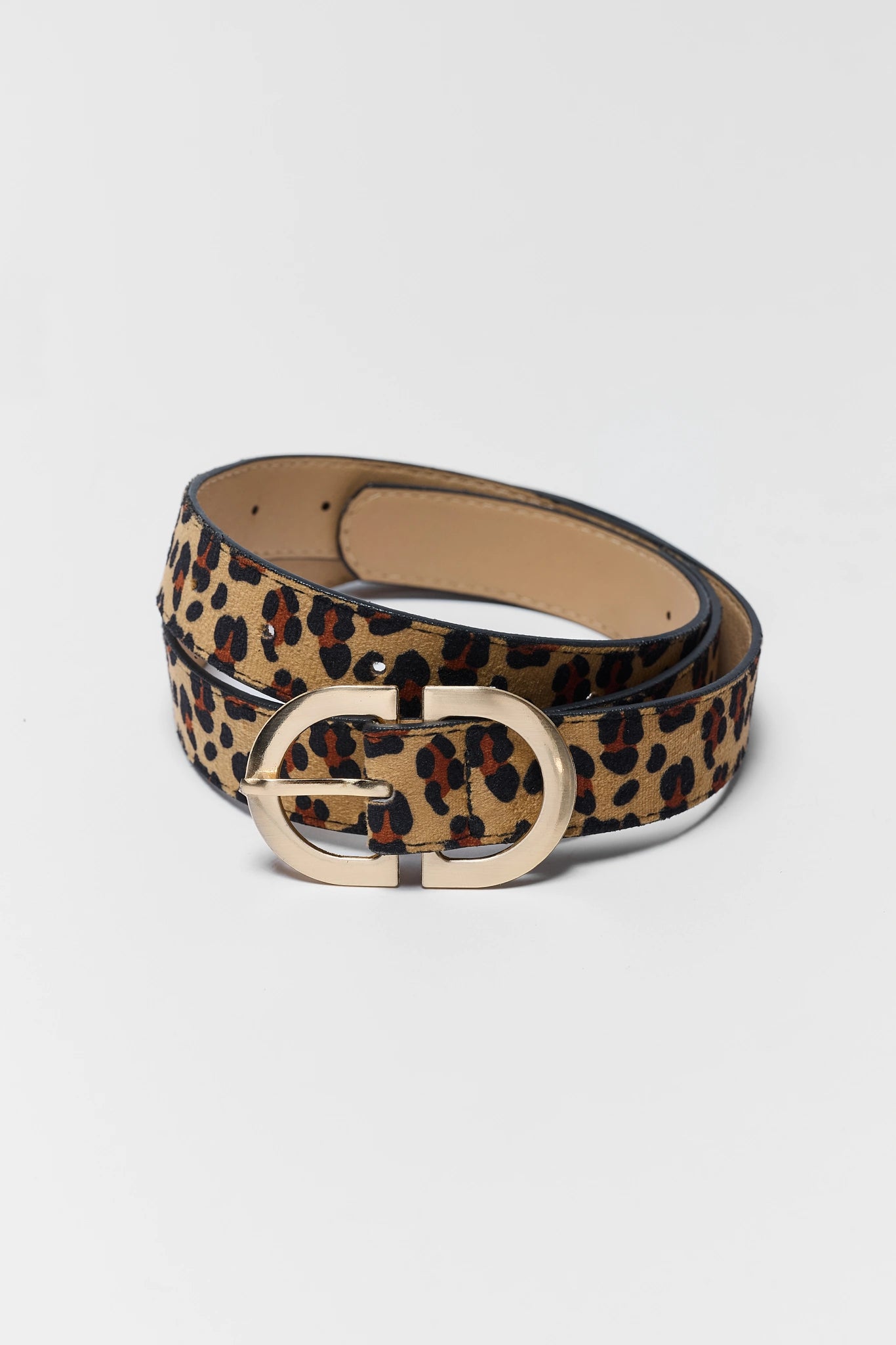 Brown Leopard Print Belt