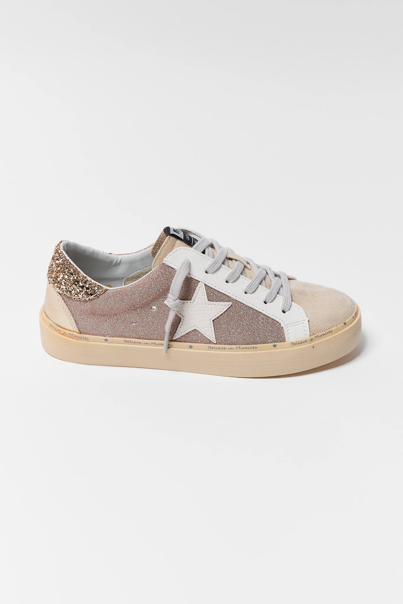 Champagne Glitter Star Sneakers