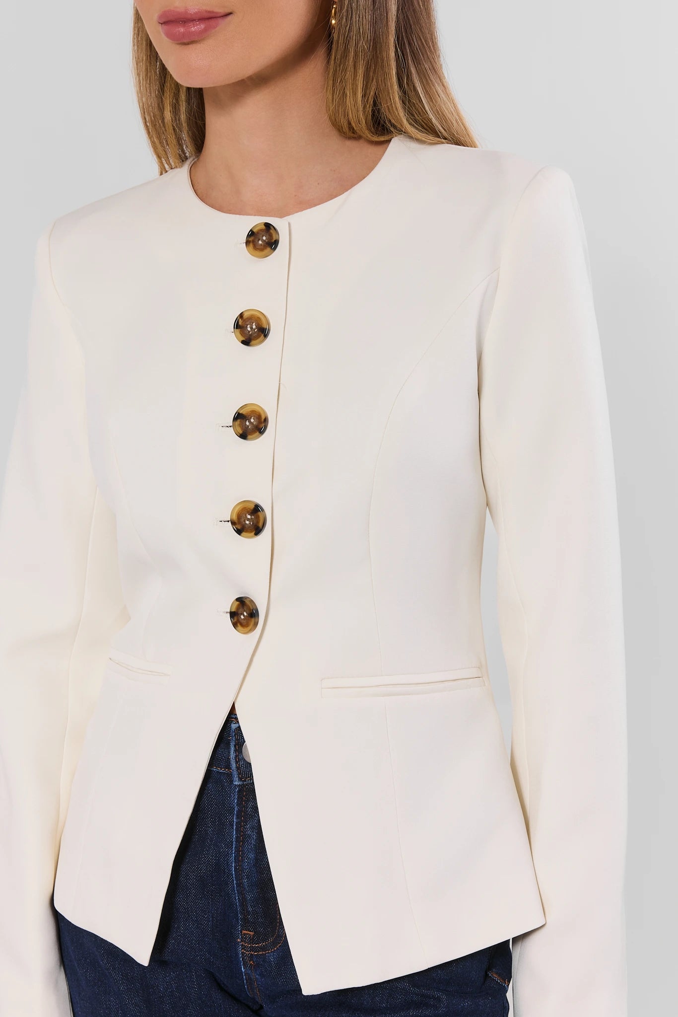 Aria White Blazer