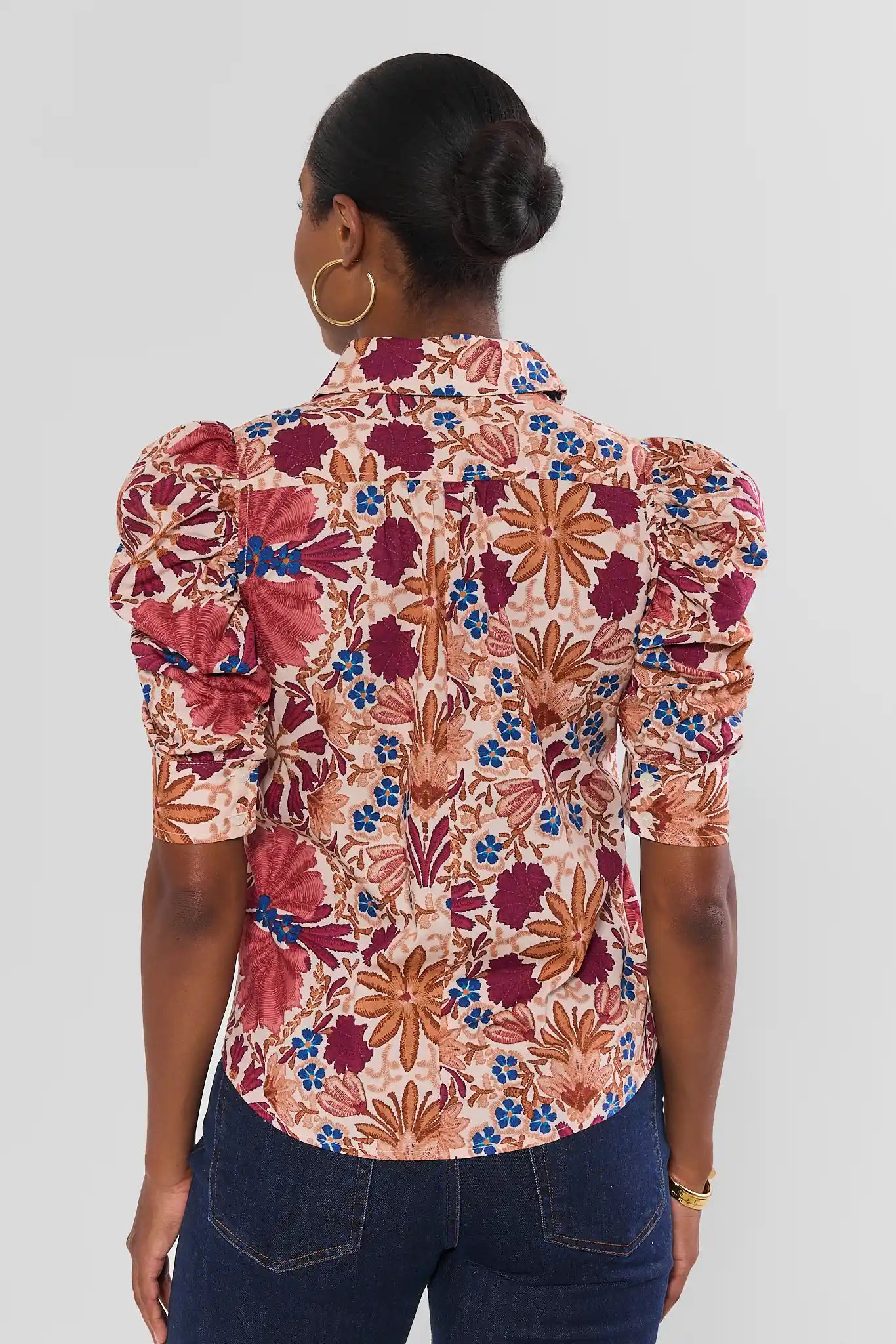 Gretchen Maroon Floral Printed Top