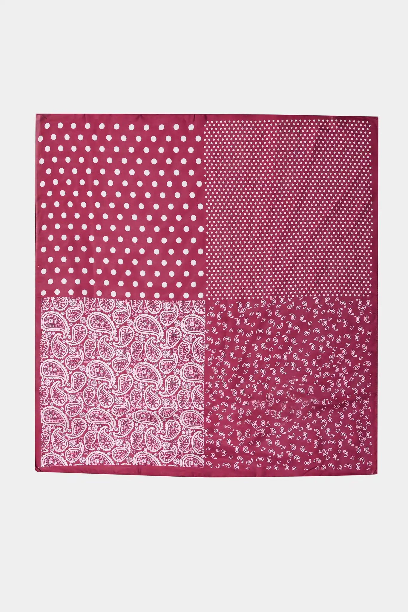 Red Mixed Print Scarf