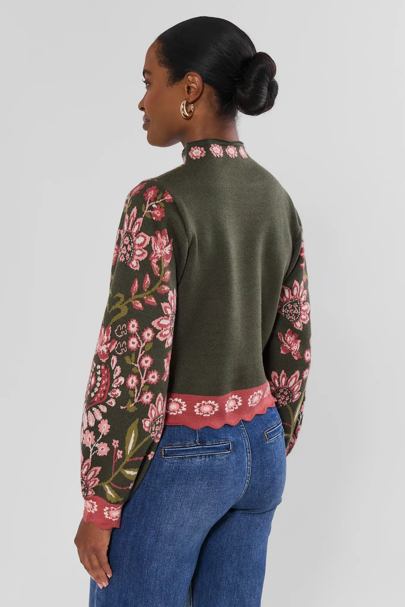 Katie Green Floral Sweater by THML