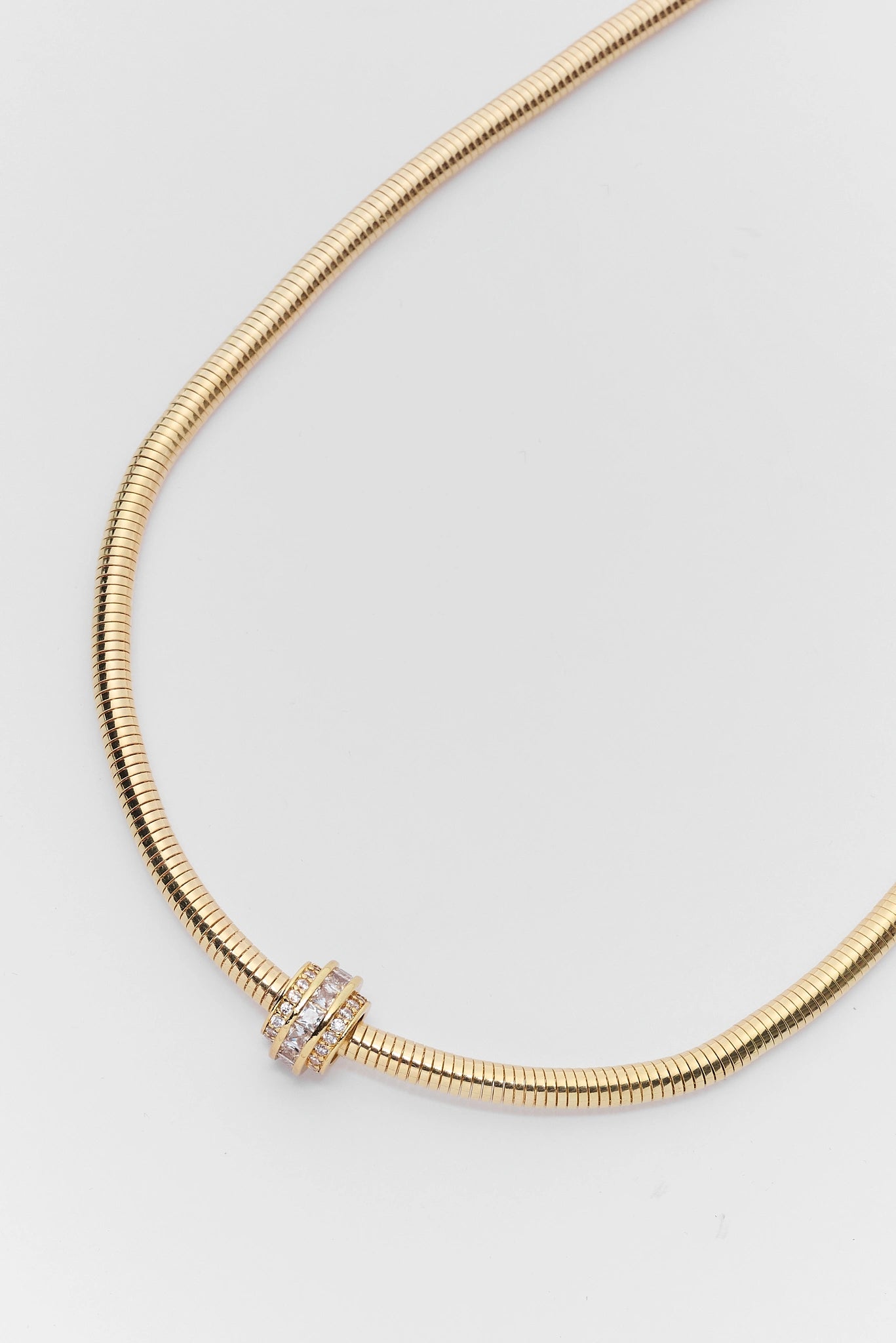 Gold Charm Snake Chain Necklace