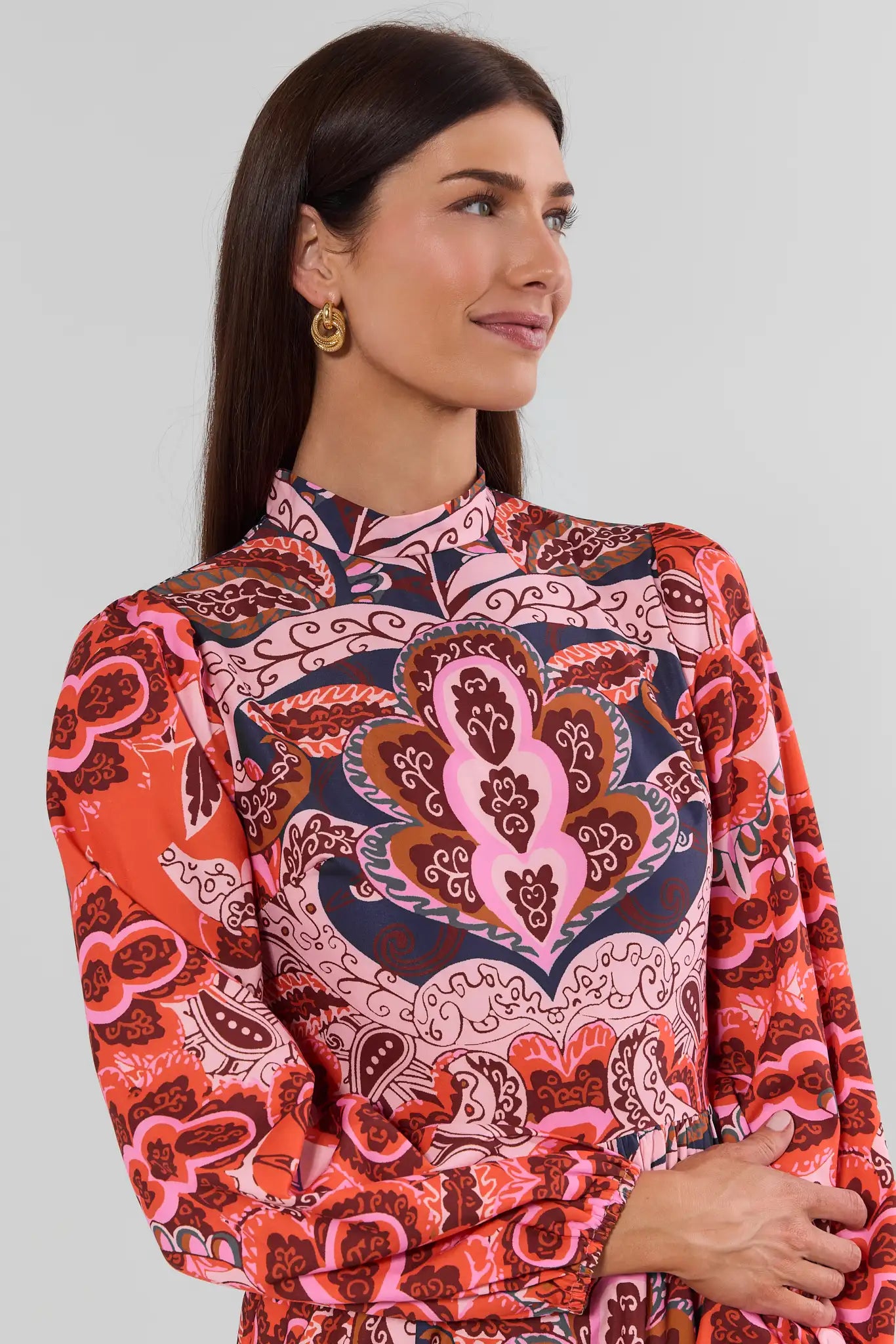 Amber Pink Printed Maxi Dress