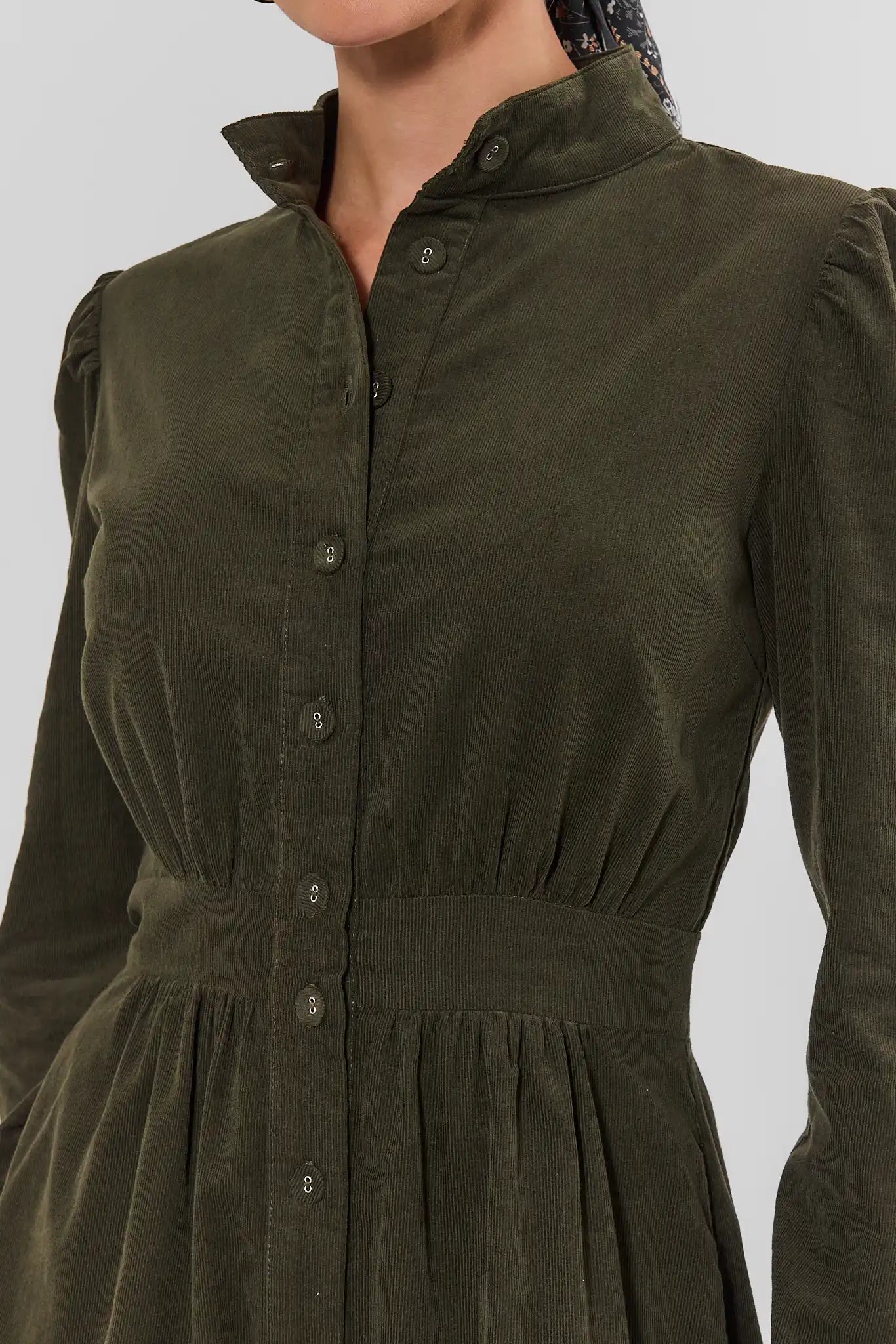 Elizabeth Green Corduroy Short Dress
