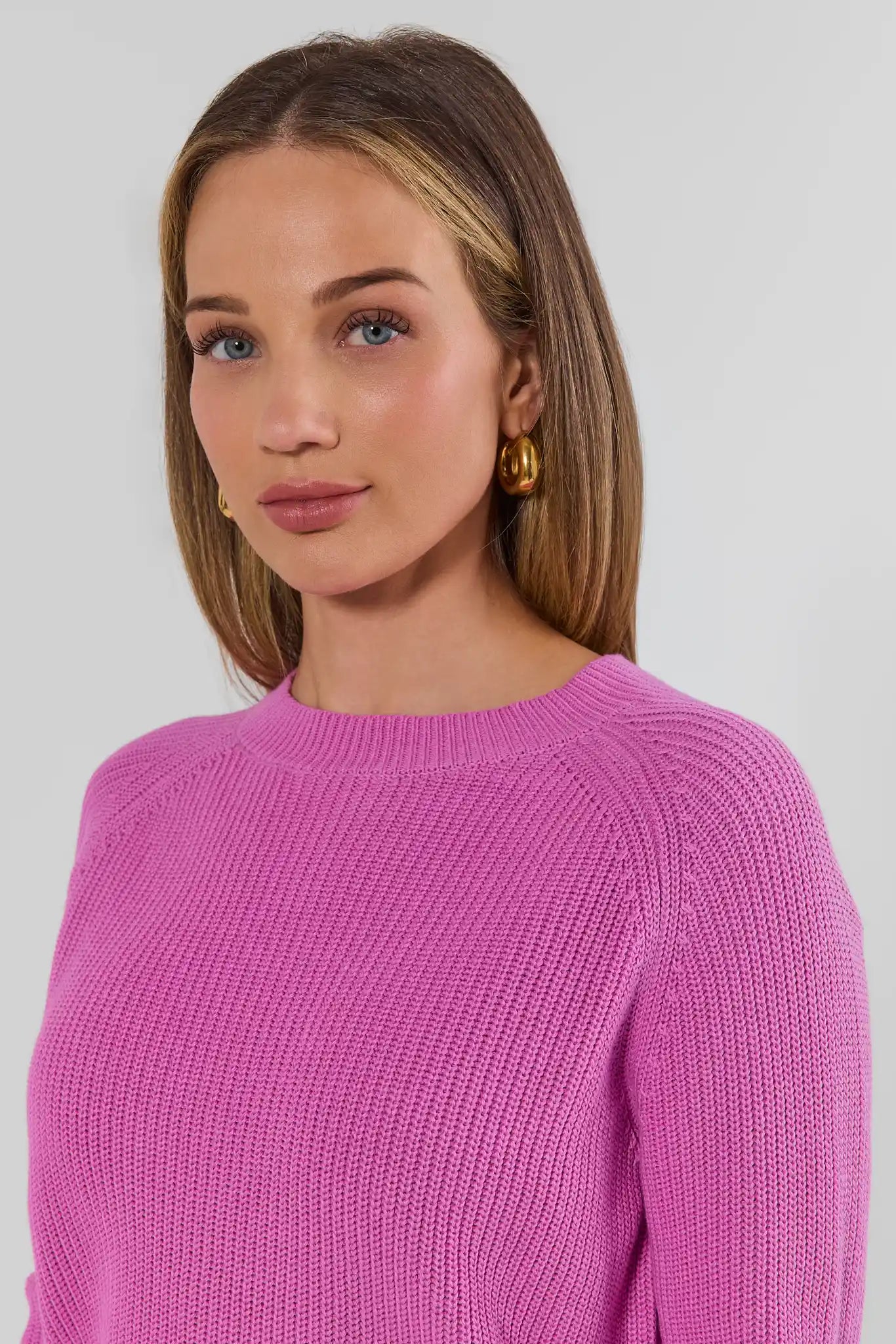 Pink Rib Knit Sweater