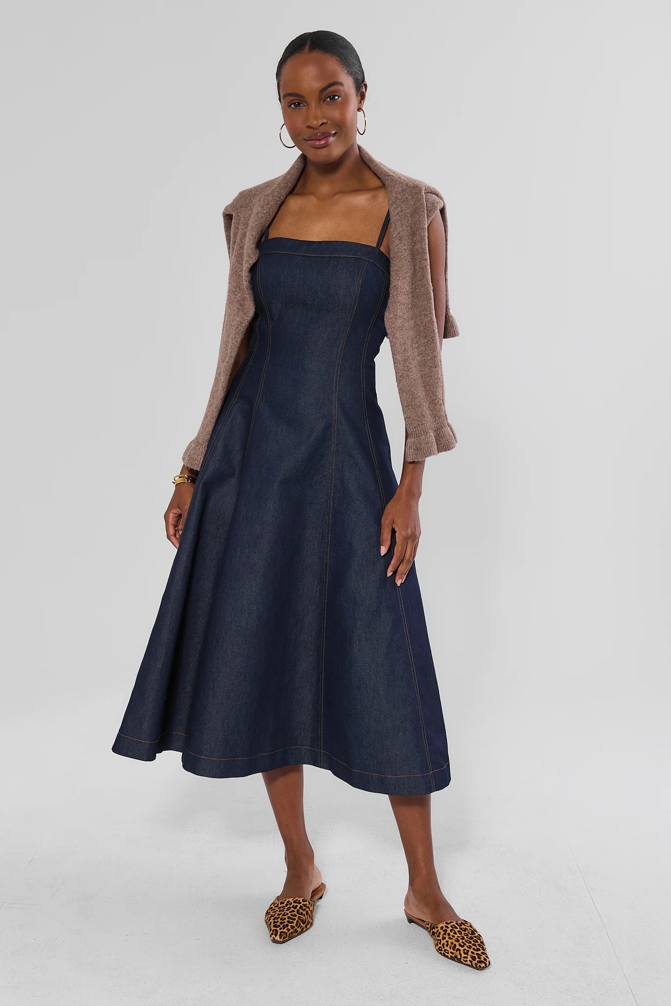 Dark Denim Midi Dress