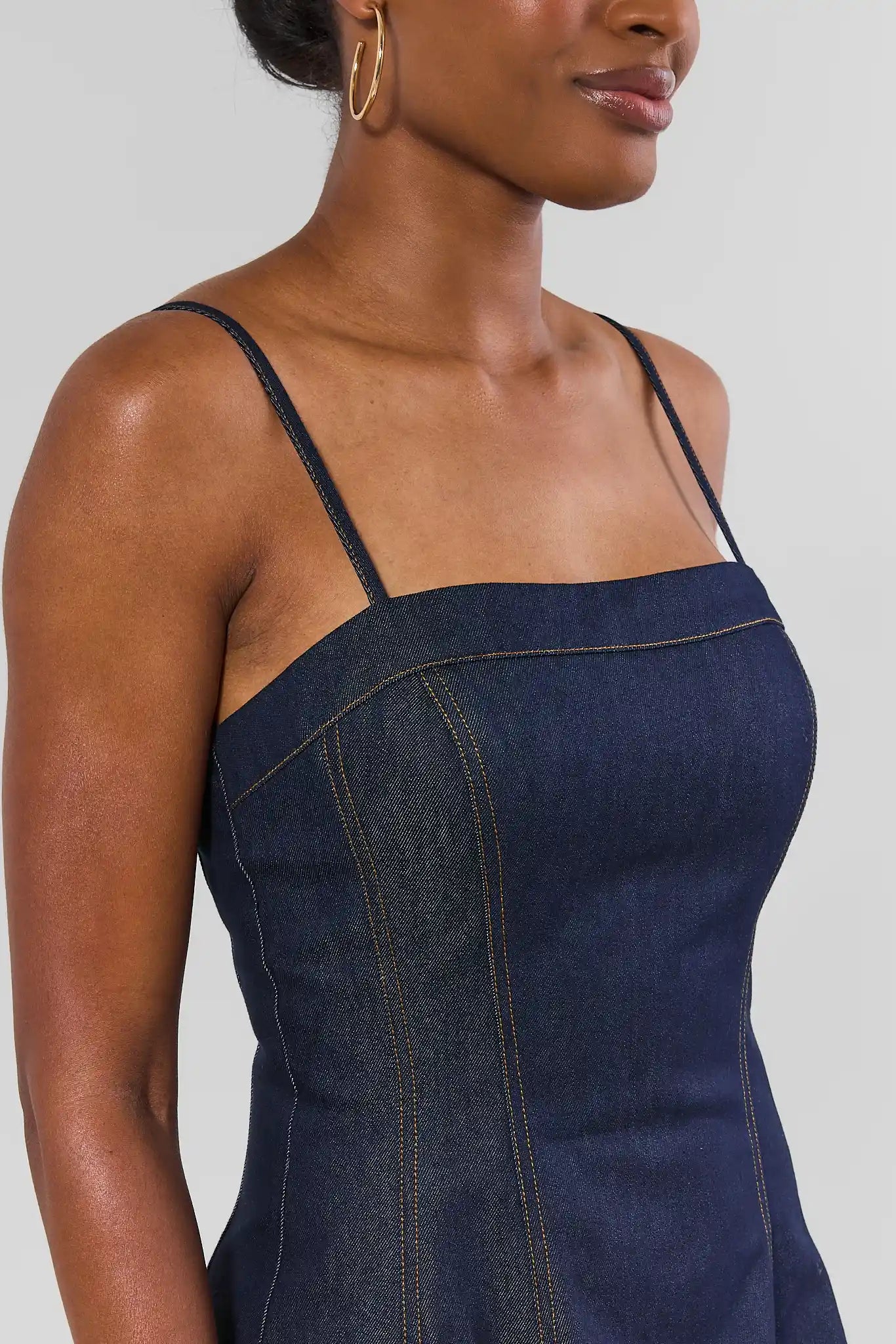 Dark Denim Midi Dress