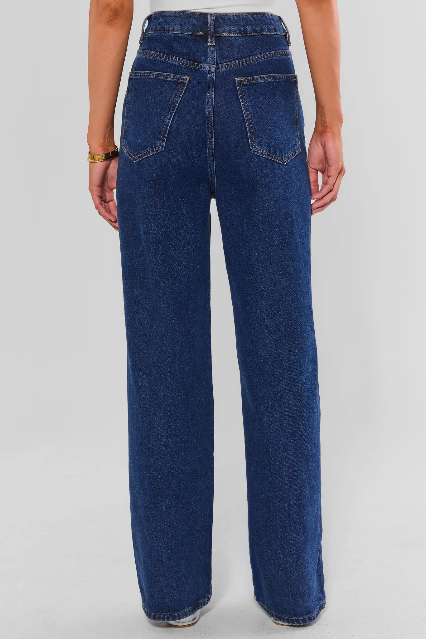 Adrian Dark Wash Studded Straight Jeans