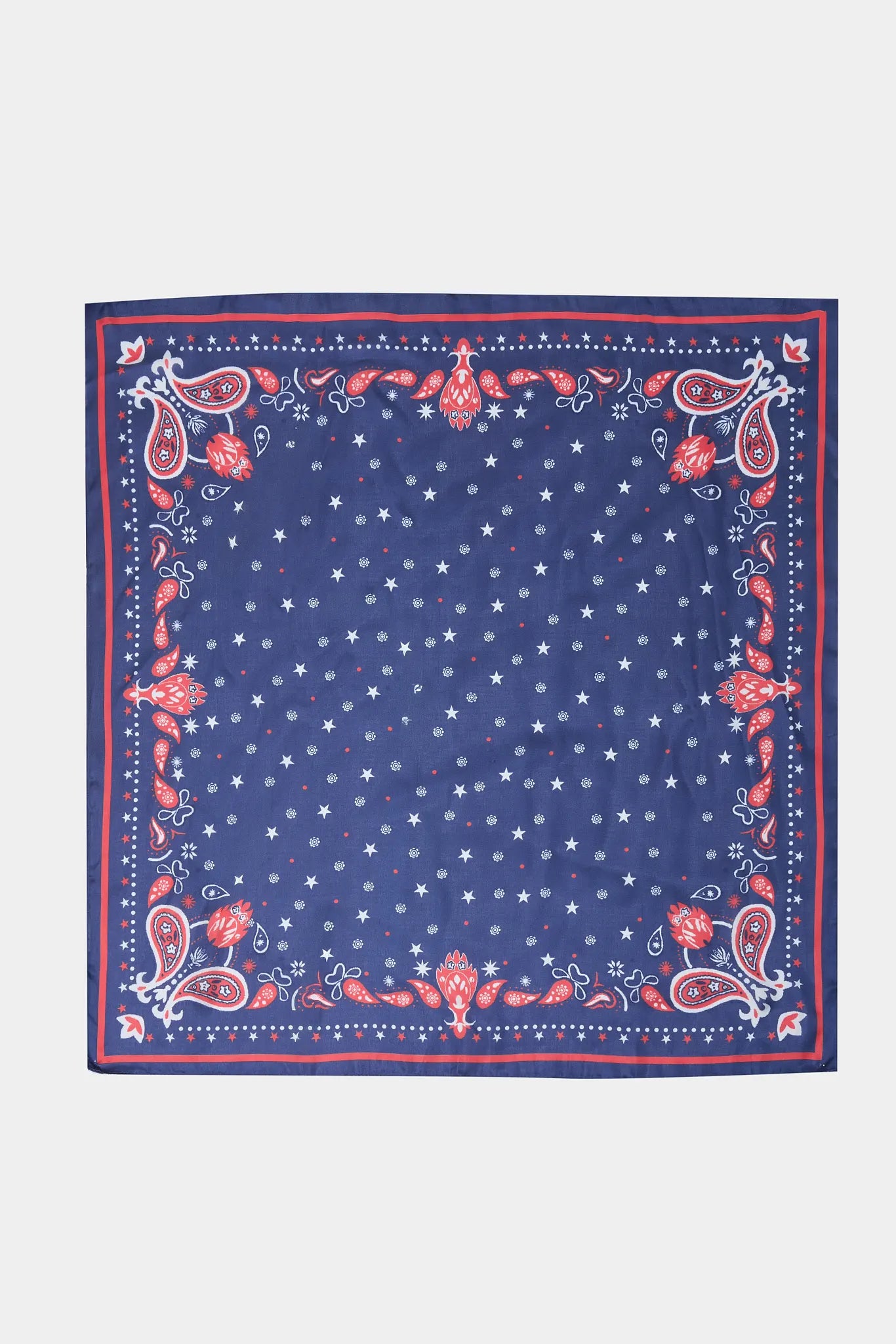 Navy Bandana Printed Scarf