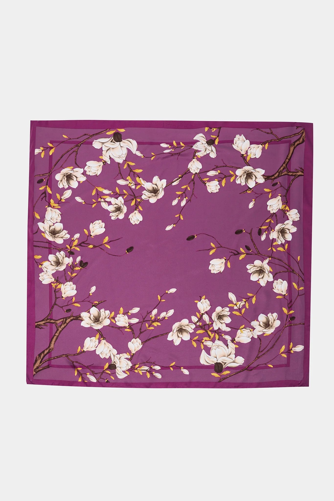 Purple Floral Printed Scarf