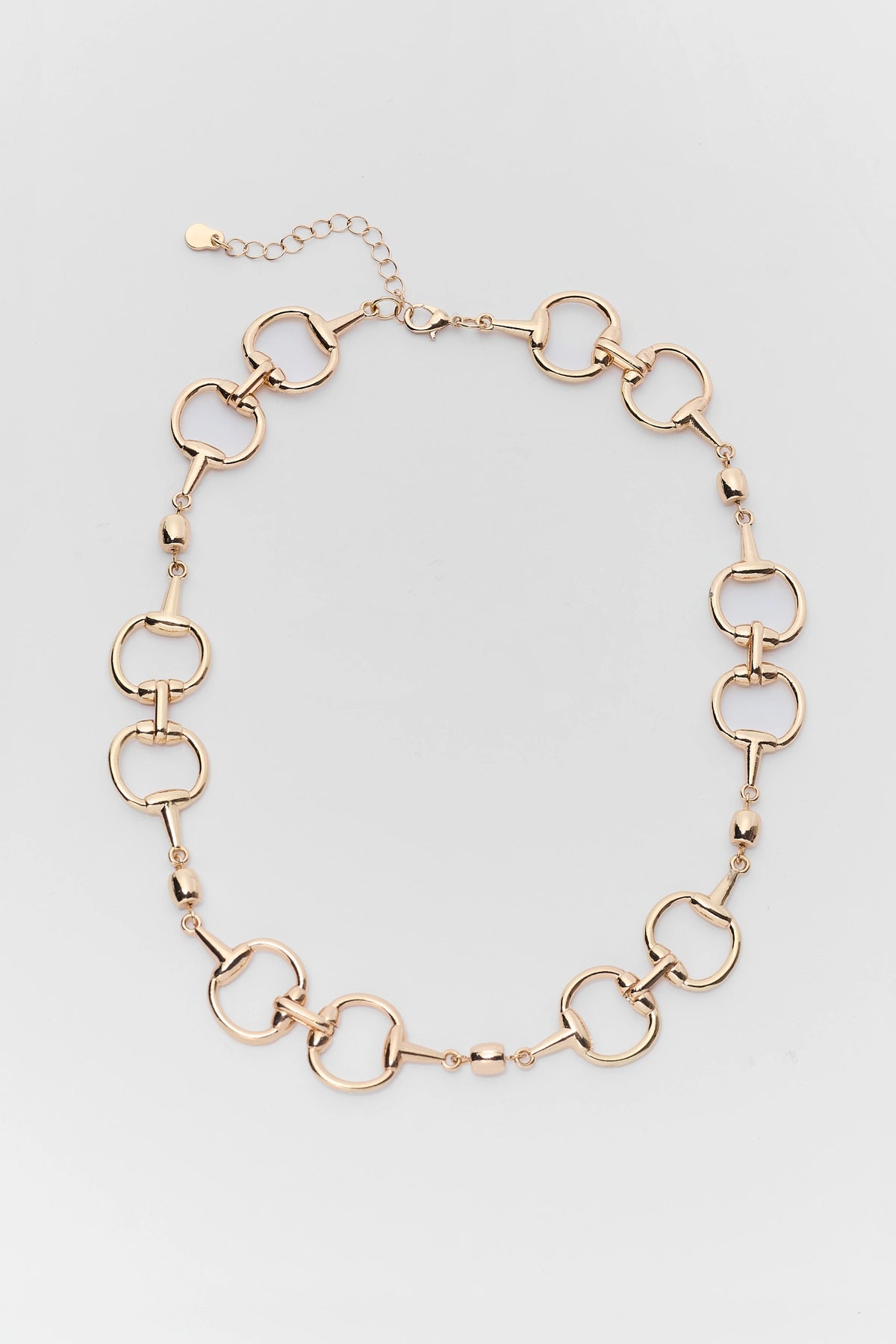 Gold Horsebit Chain Necklace