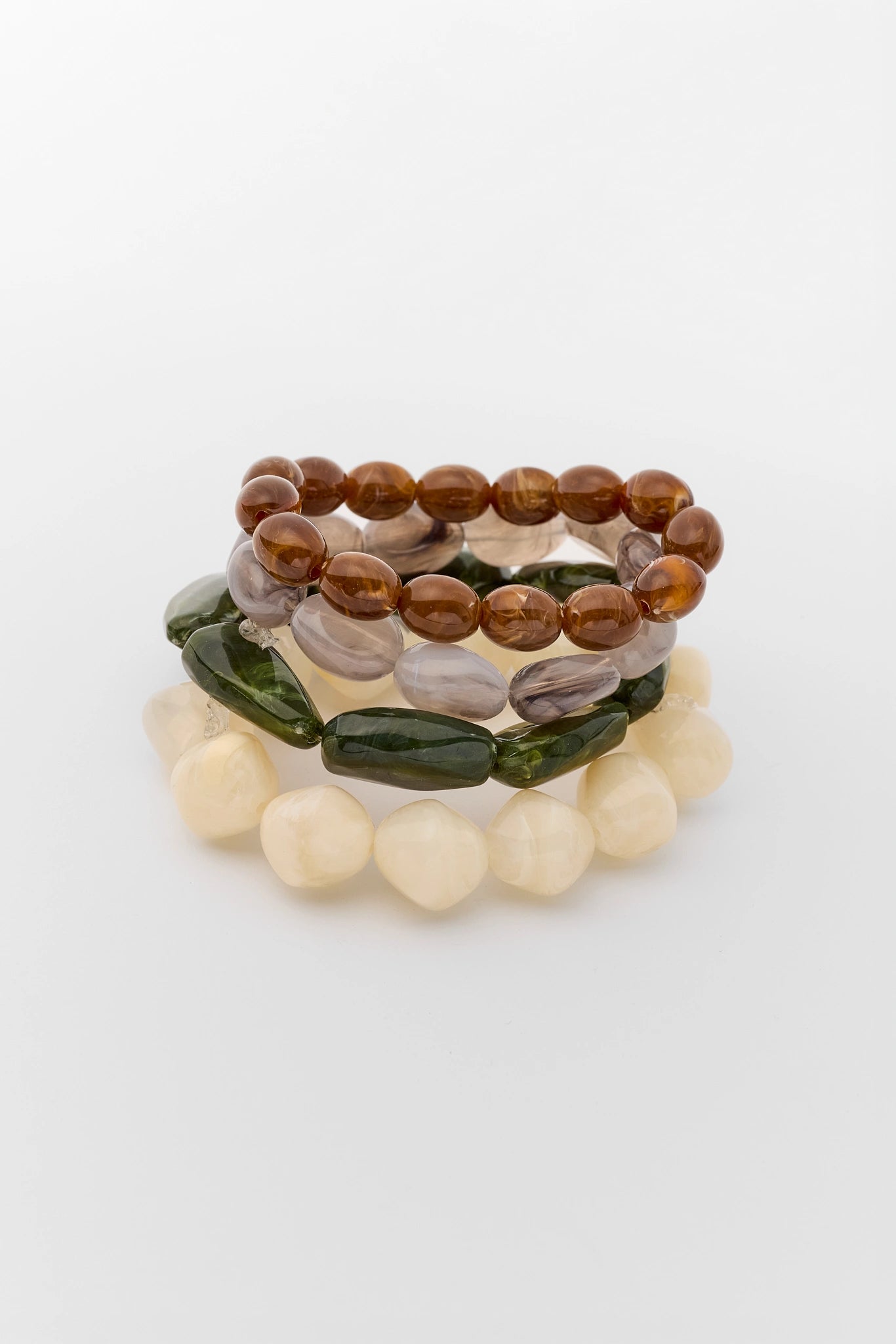Multi Color Marbled Bracelet Set