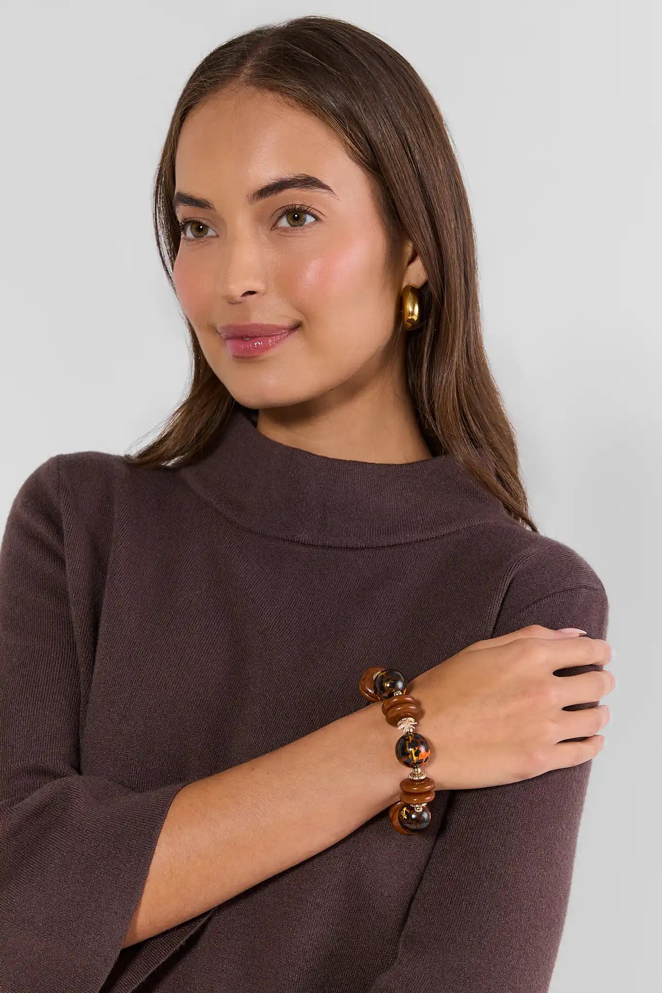 Leopard Beaded Resin Bracelet