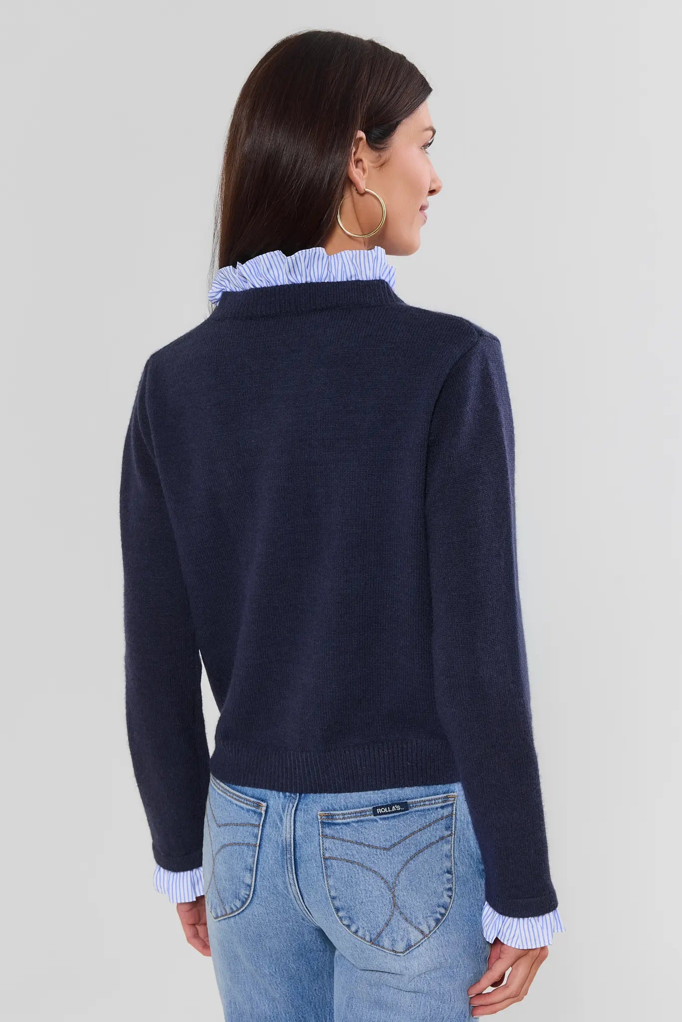 Quincy Navy Button Up Cardigan