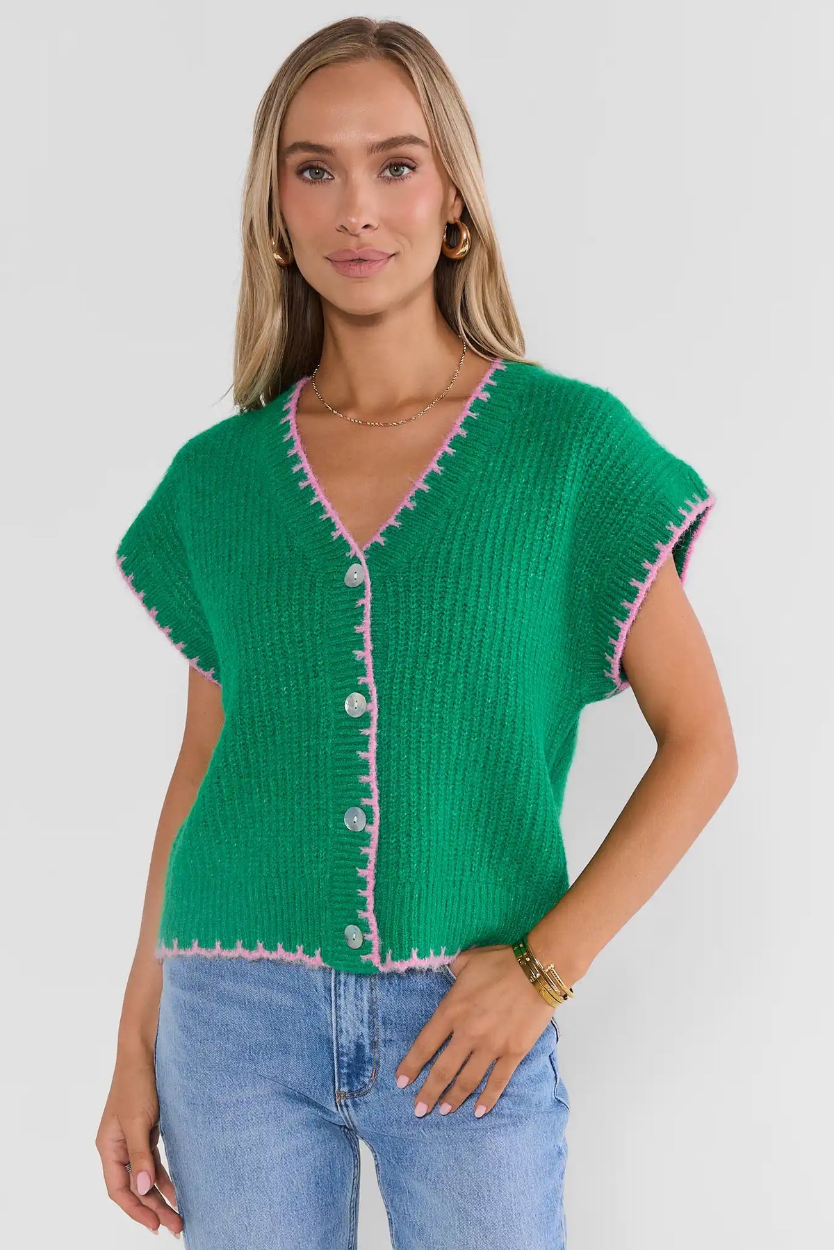 Caroline Green Sweater Vest