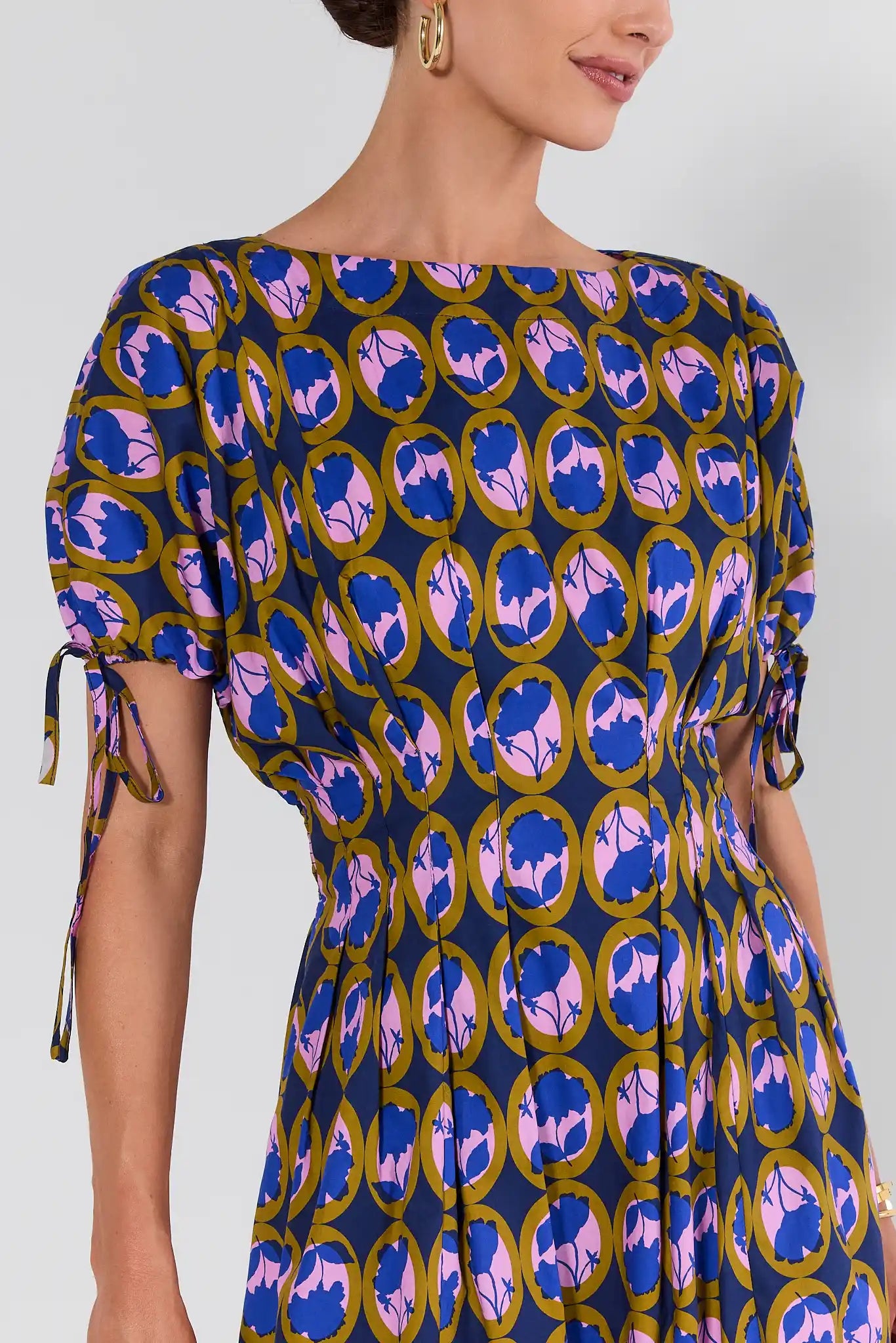 Charlie Blue Printed Midi Dress