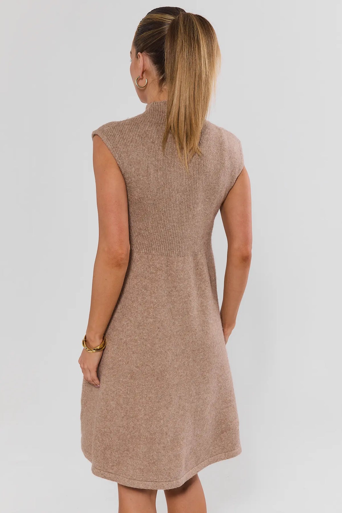 Marley Taupe Knit Short Dress