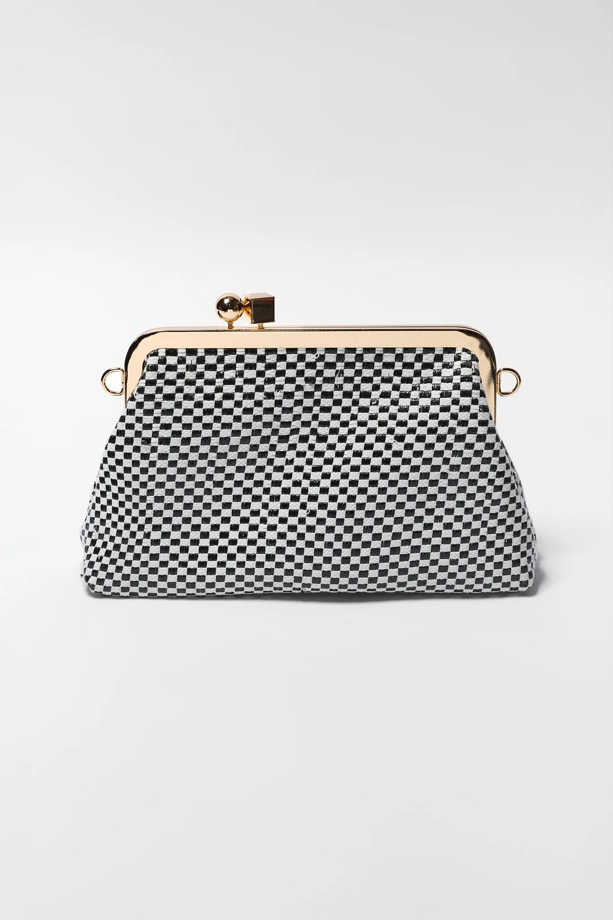 Black Woven Clutch Bag