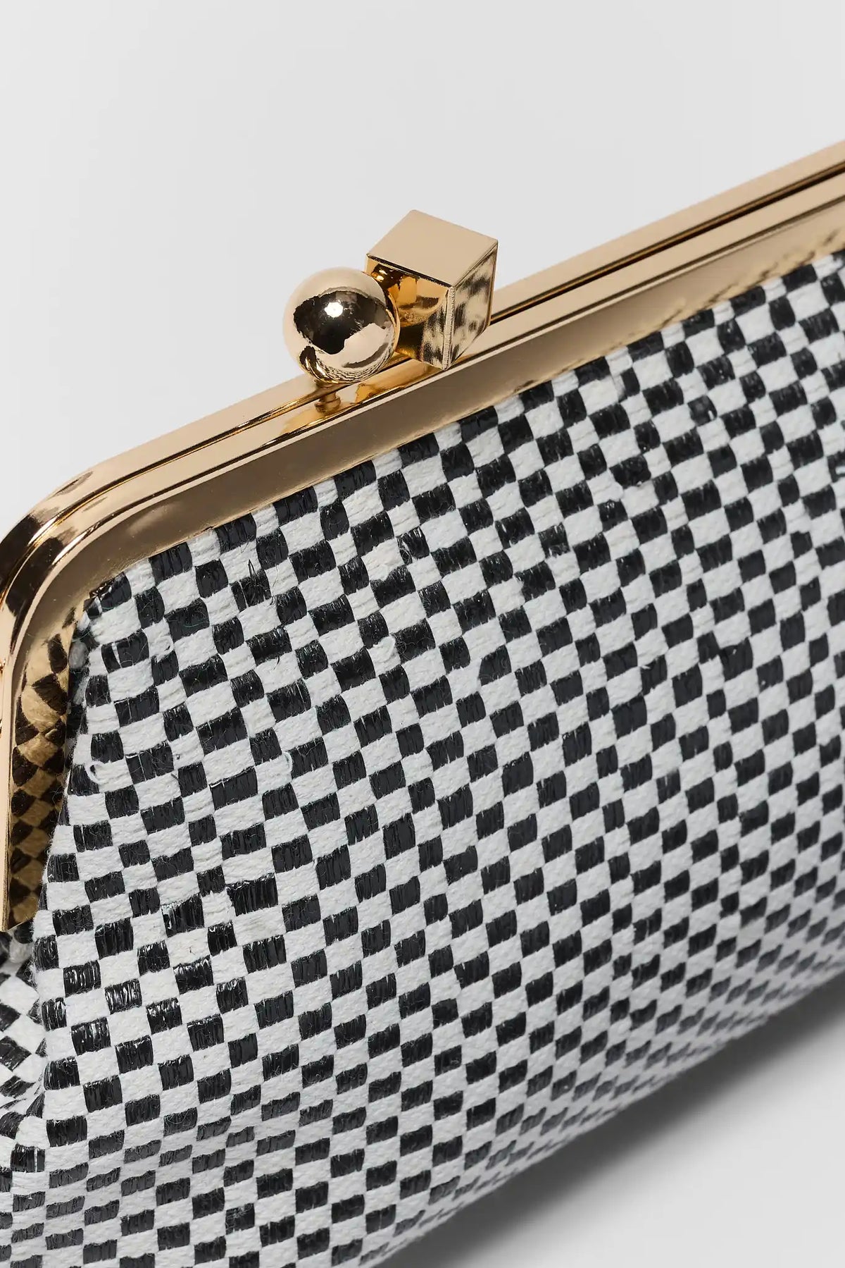 Black Woven Clutch Bag