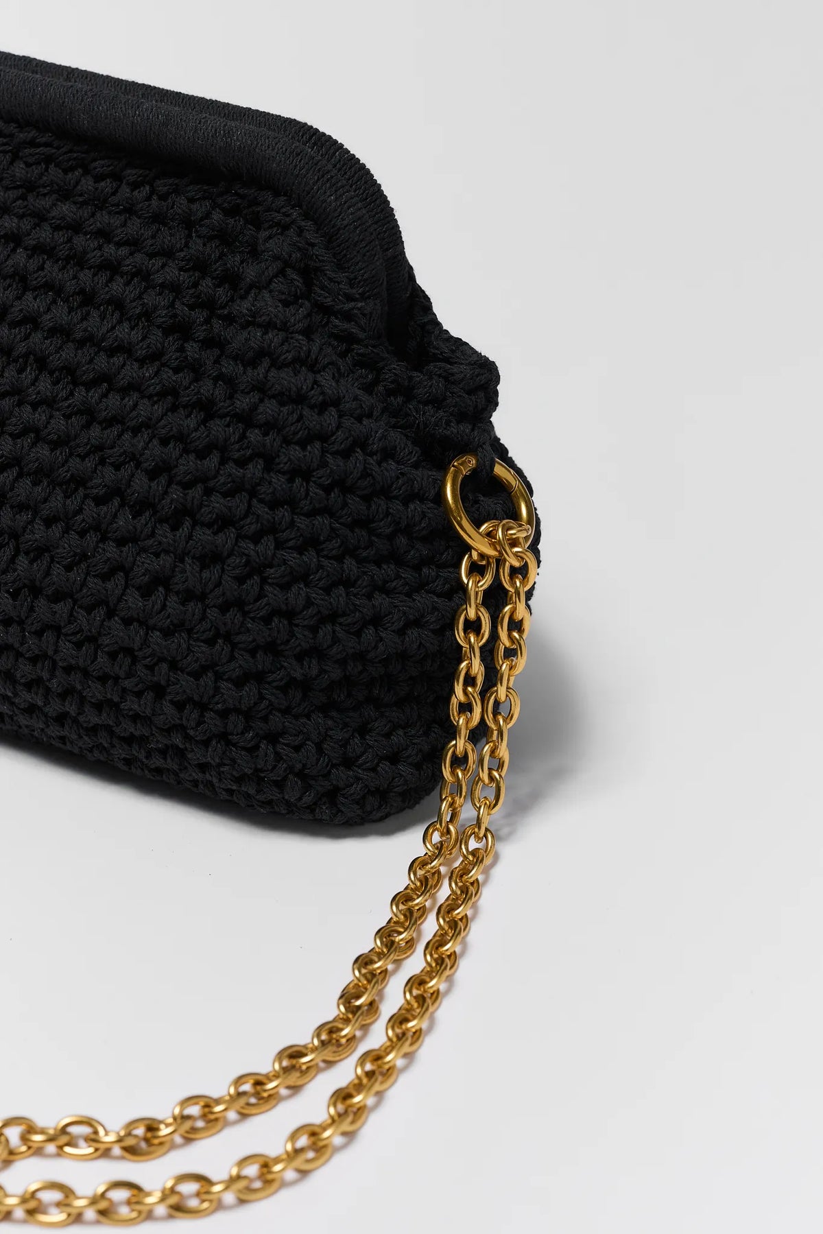Black Woven Crossbody Bag