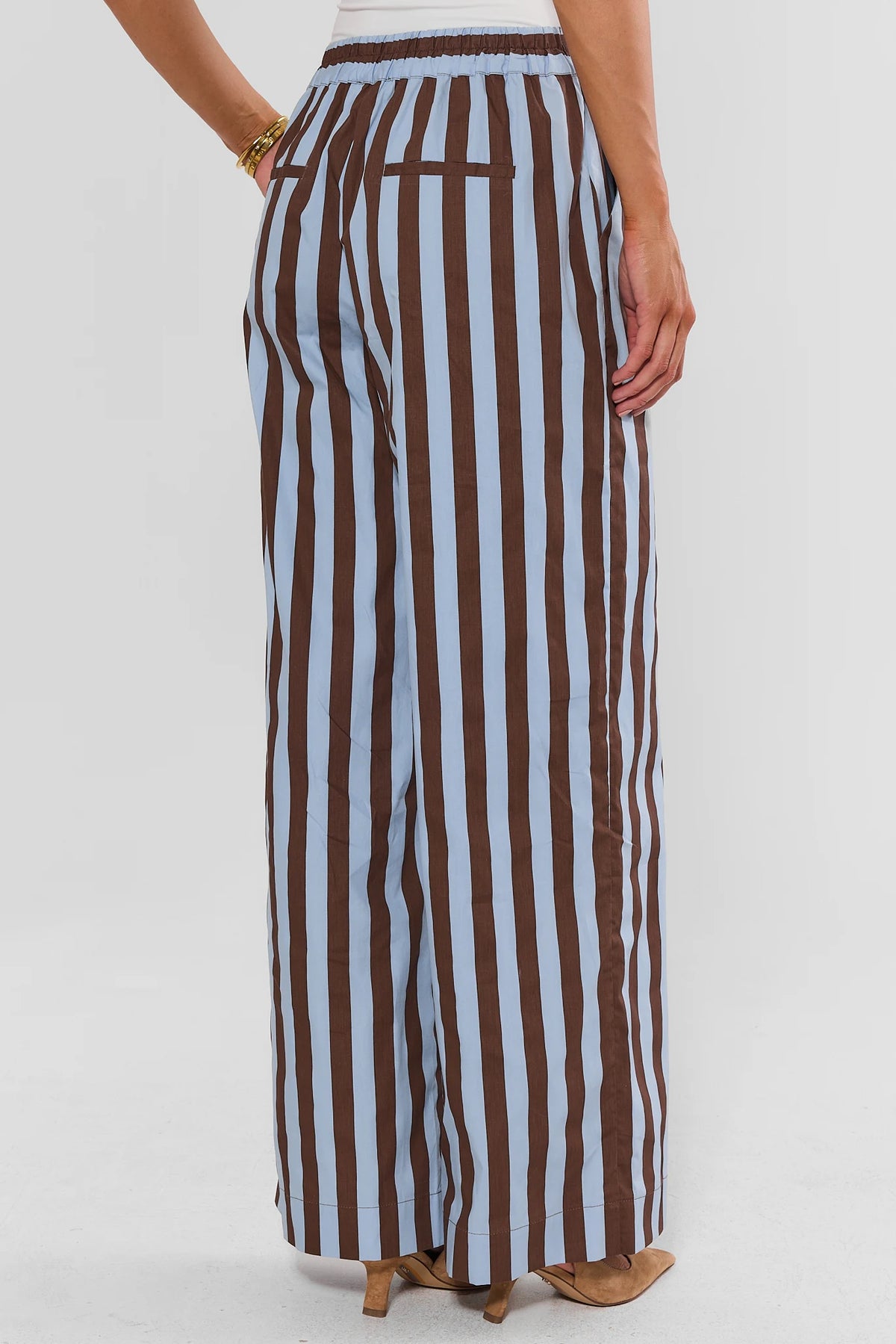 Addie Brown Contrast Stripe Pants