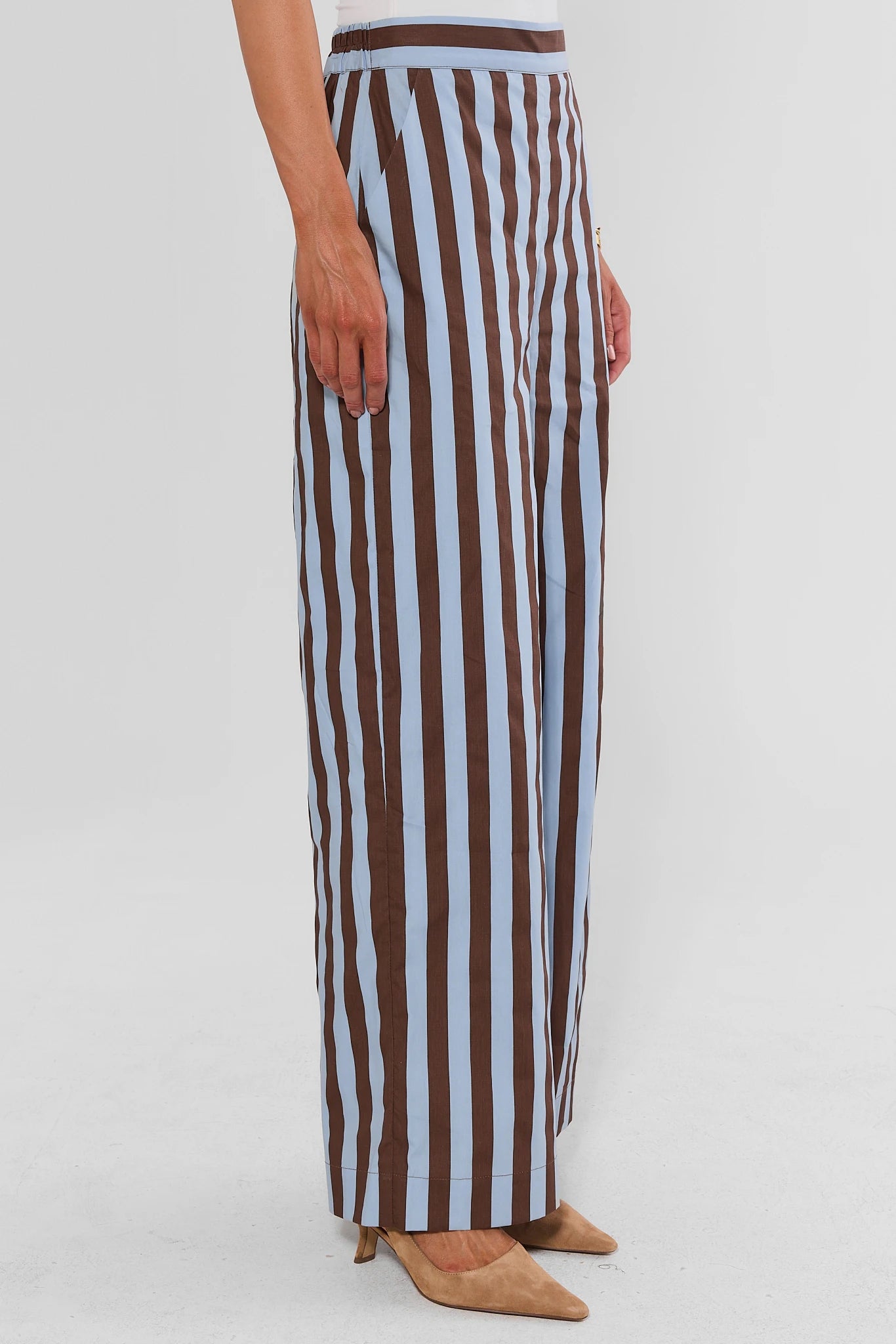 Addie Brown Contrast Stripe Pants