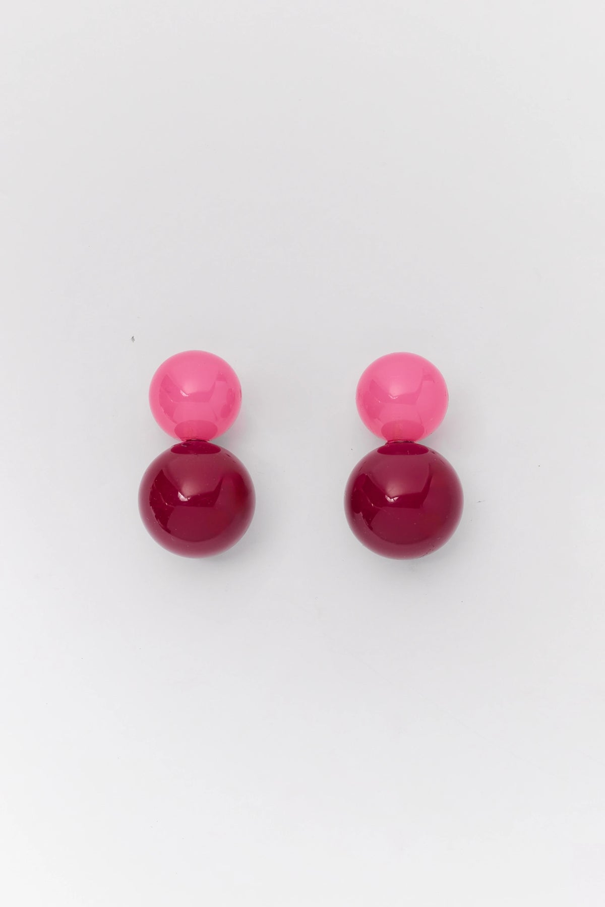 Burgundy Stacked Drop Earrings