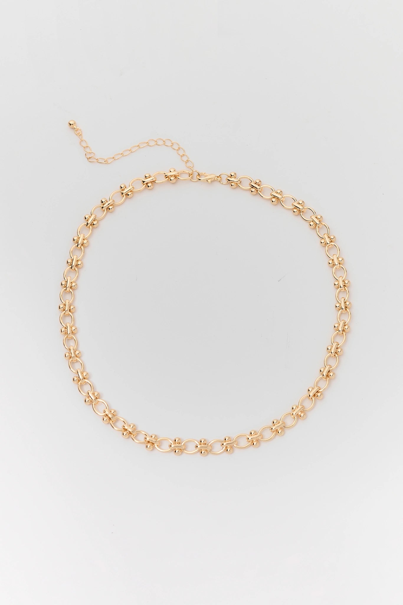 Gold Mini Ball Chain Link Necklace
