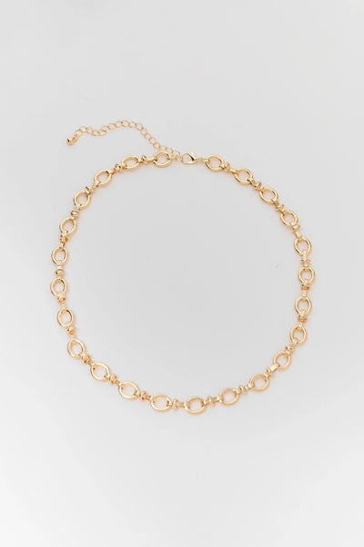 Gold Oval Chain Link Necklace | Avara