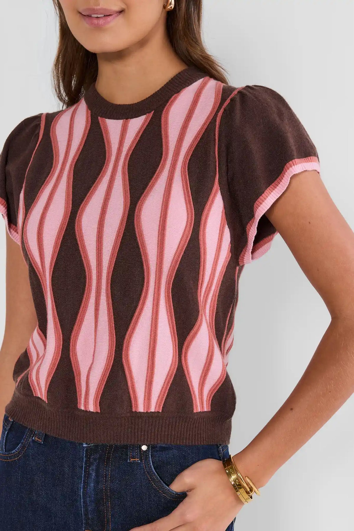 Donnelly Brown Sweater by THML