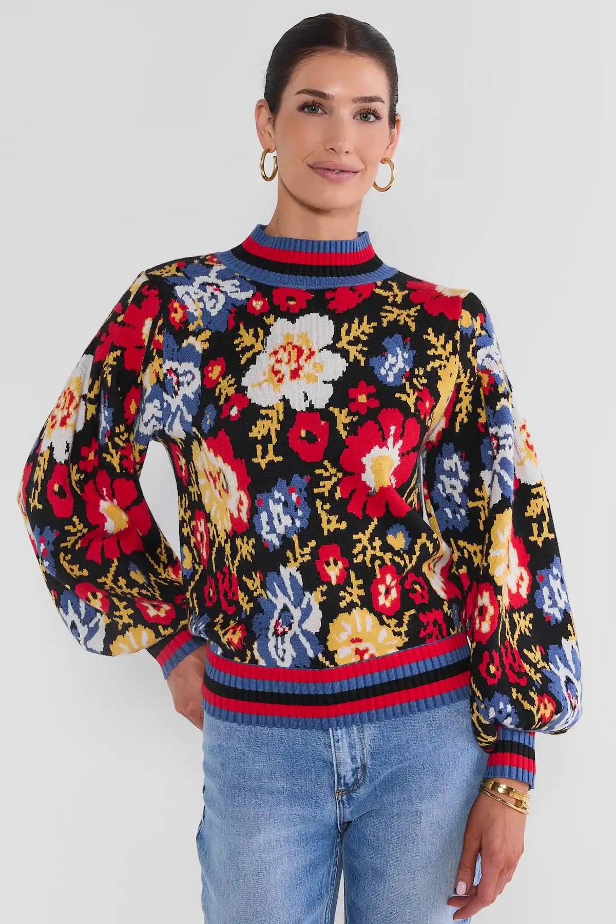 Maddie Floral Knit Sweater