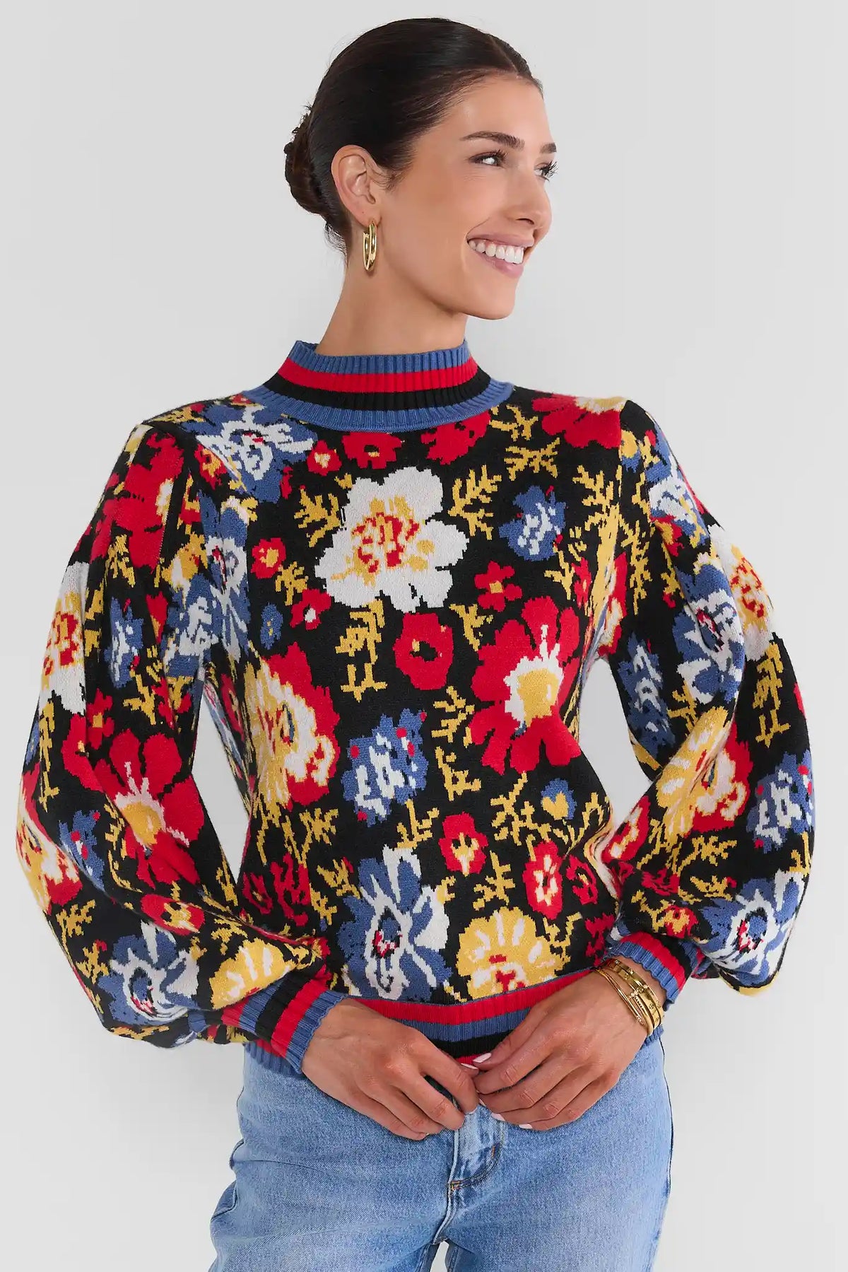 Maddie Floral Knit Sweater
