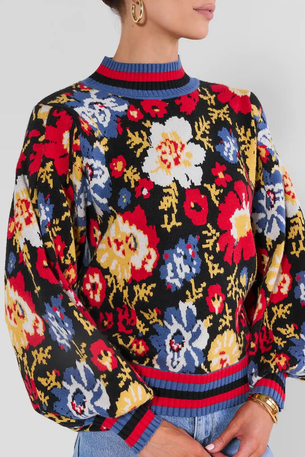 Maddie Floral Knit Sweater
