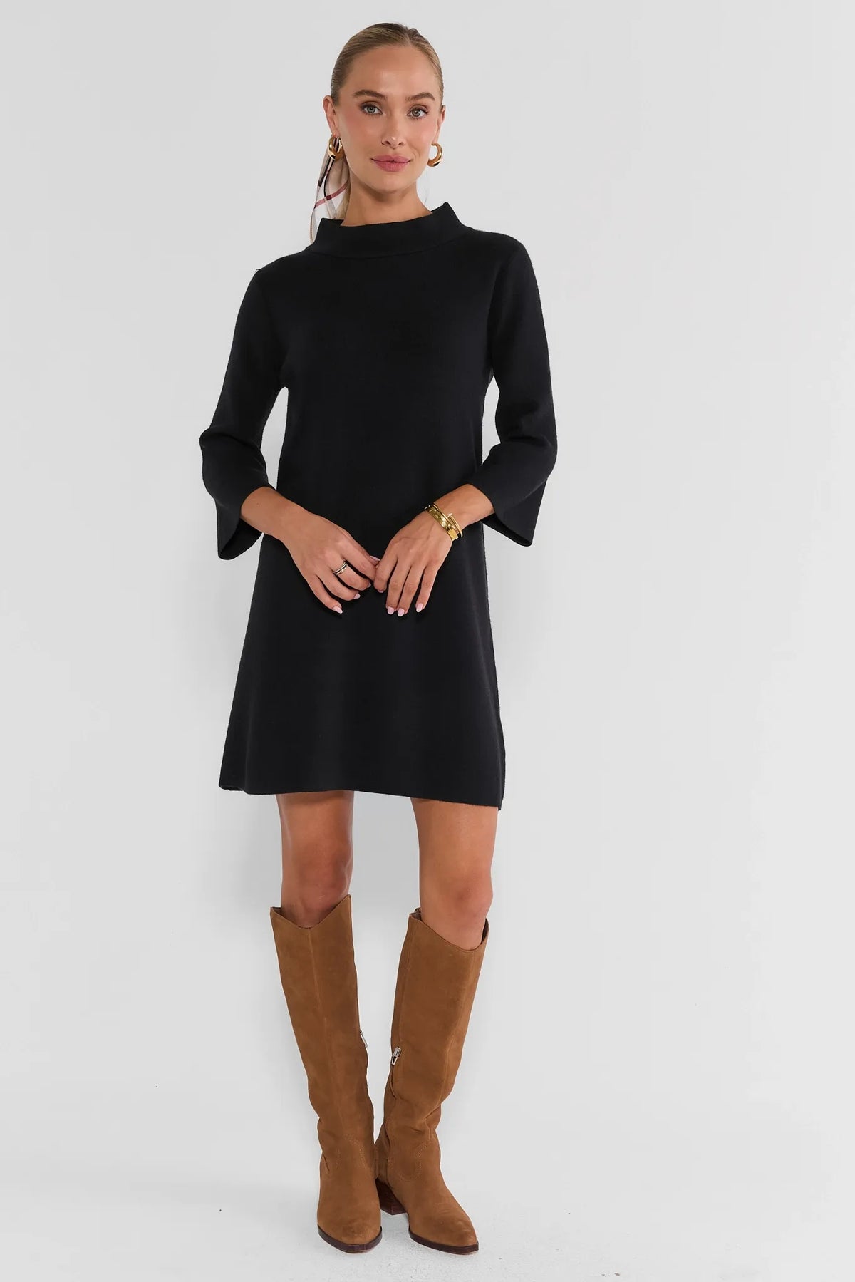 Jackie Black Knit Short Dress