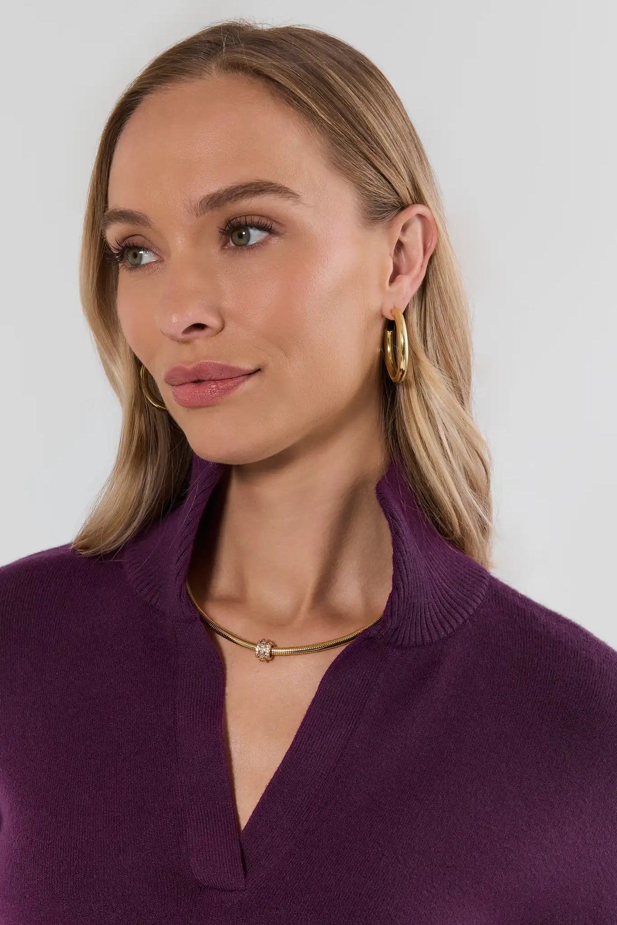 Gwyneth Plum Knit Sweater