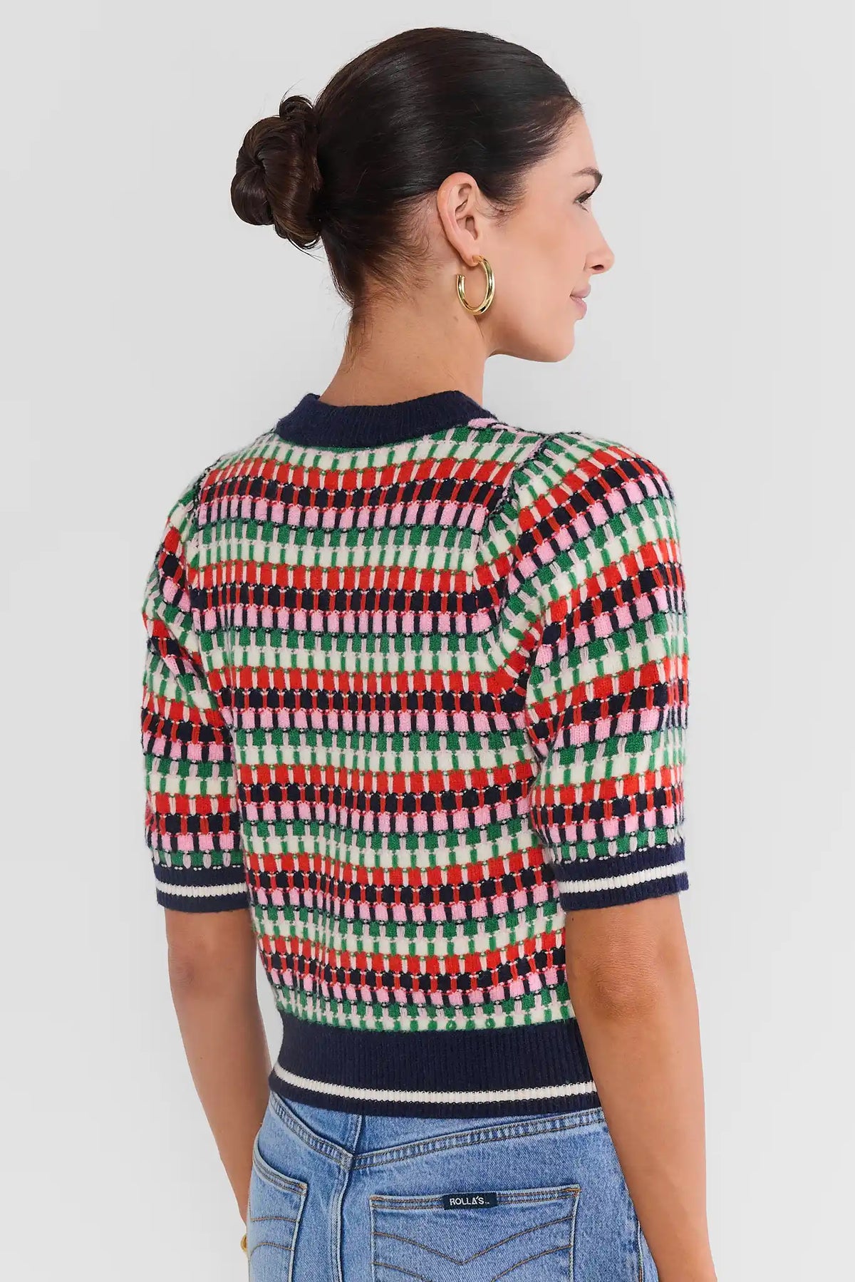 Multi Striped Knit Sweater by THML