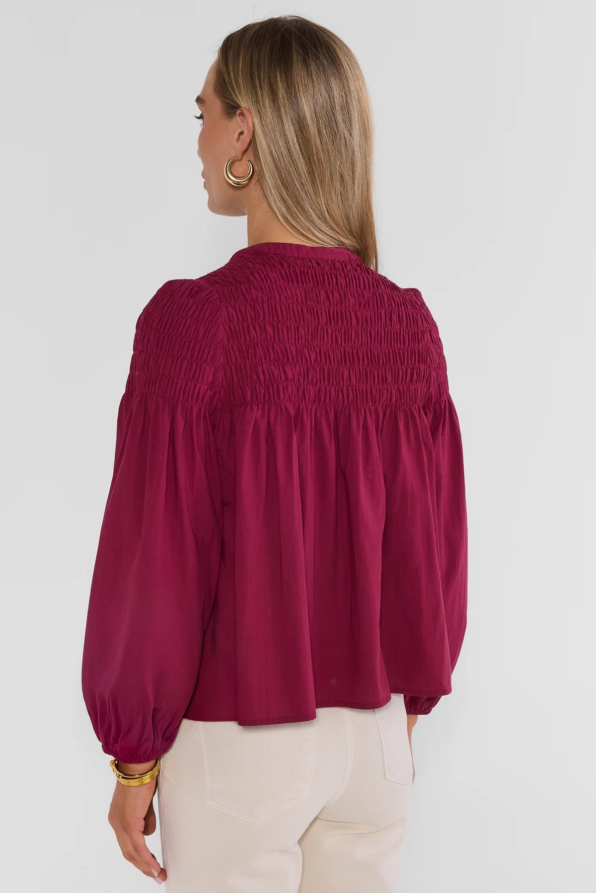 Reese Plum Smocked Top