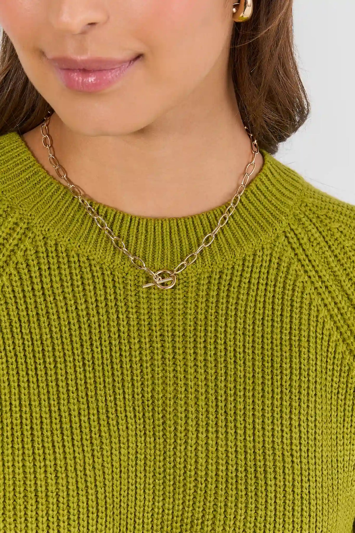 Gold Chain Toggle Necklace | Avara | Avara