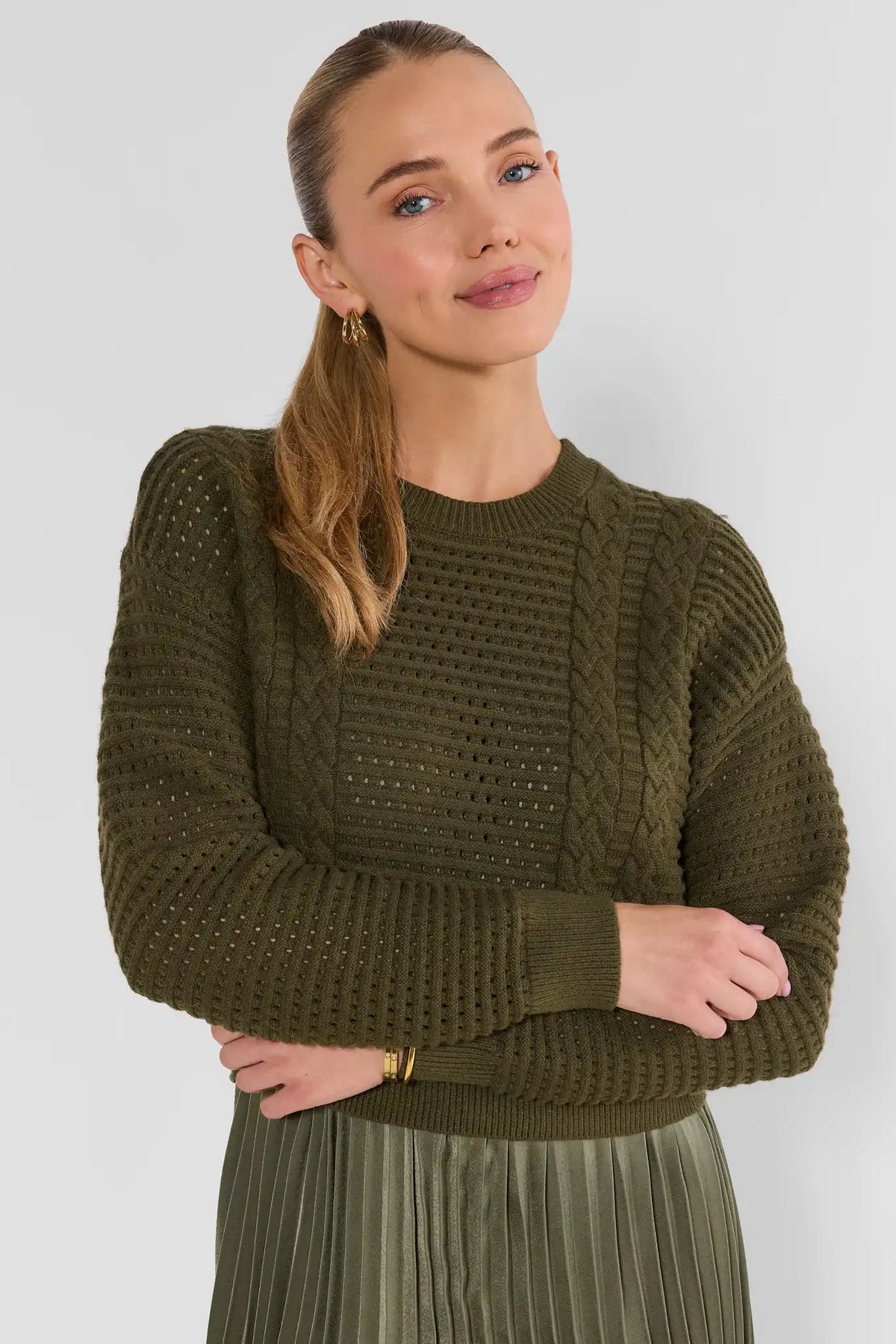 2 piece knitted dress Gabbie Olive Two Midi __color_light-gray:s22238_light-gray