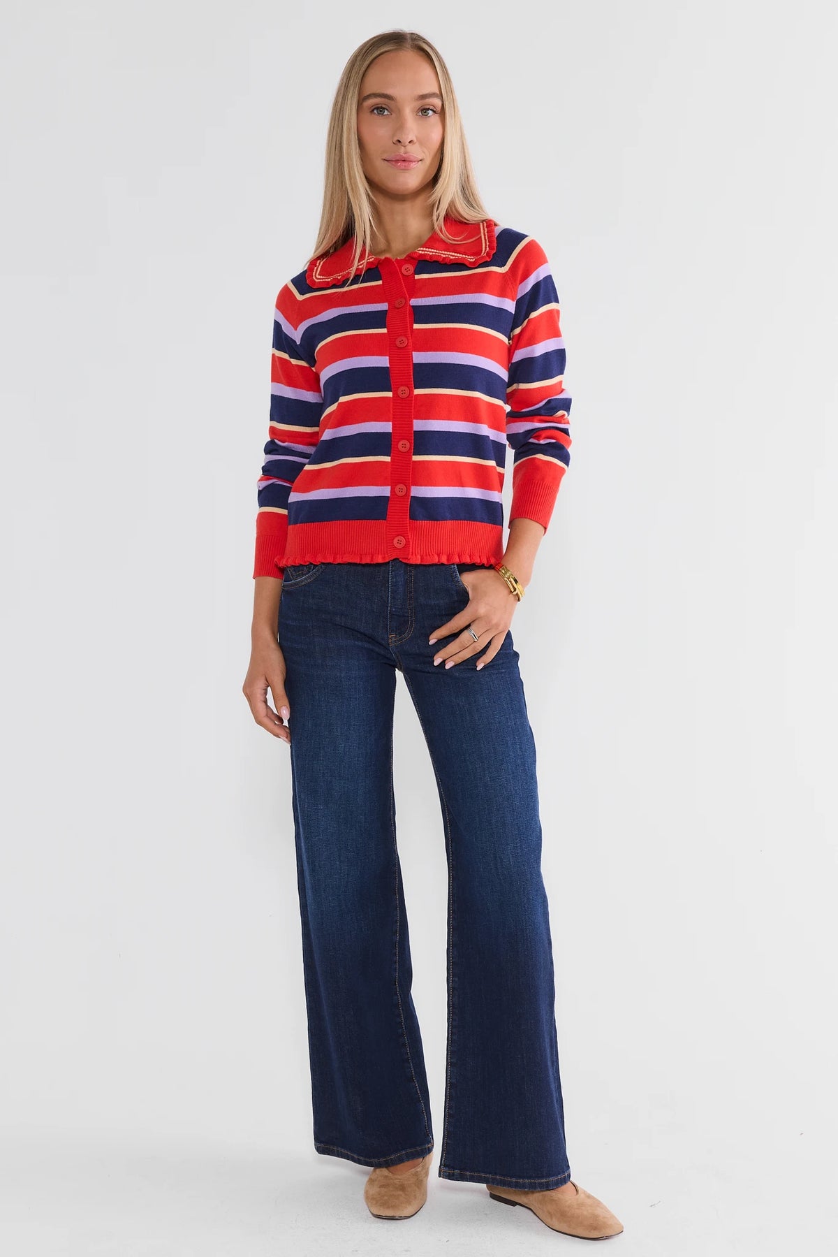 Maya Dark Wide Leg Jeans by KUT