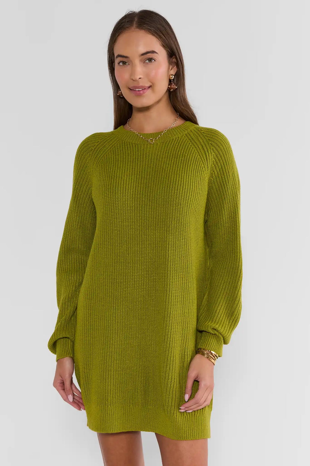 Green Short Sweater Dress