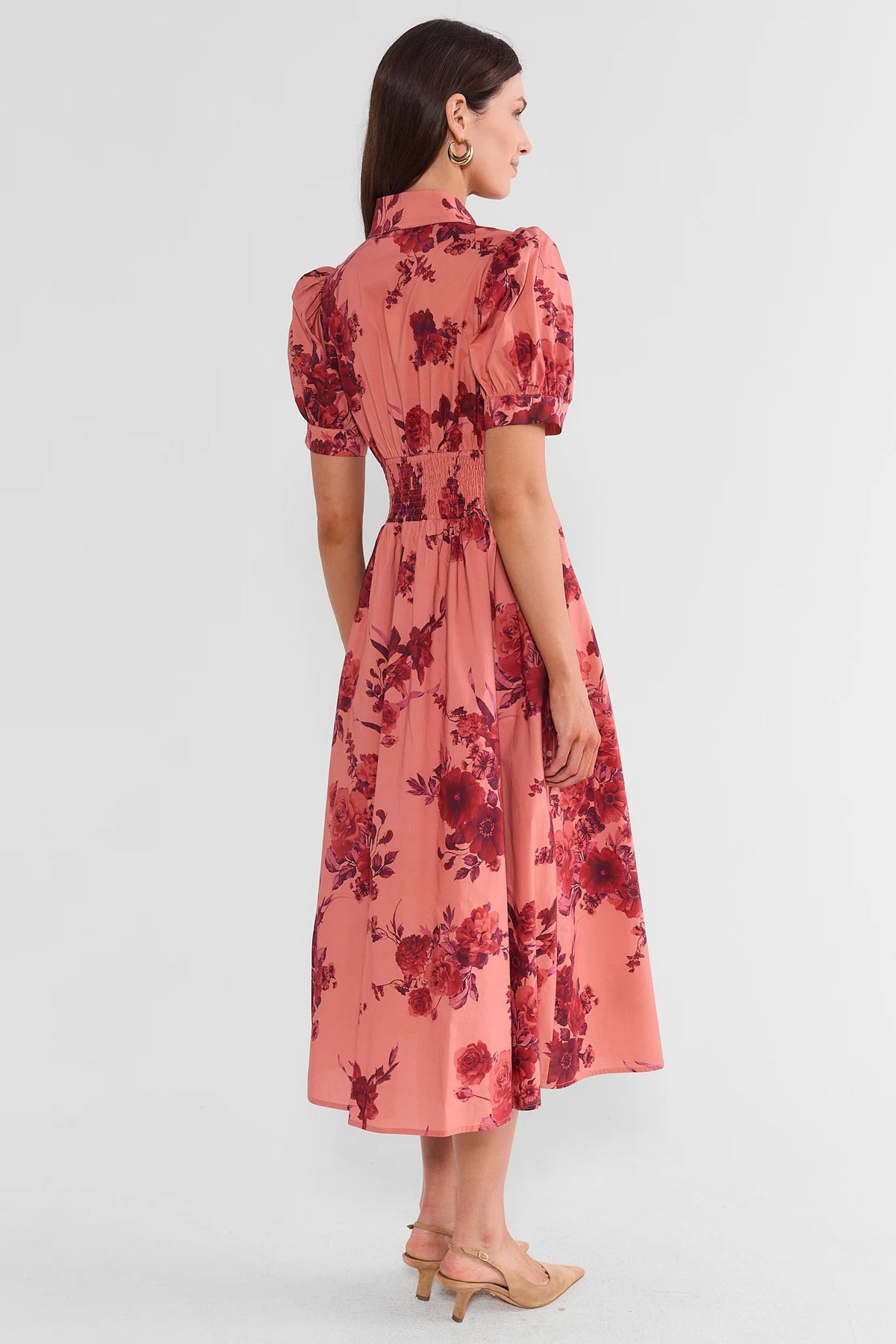 Stephanie Rose Floral Zip Up Midi Dress